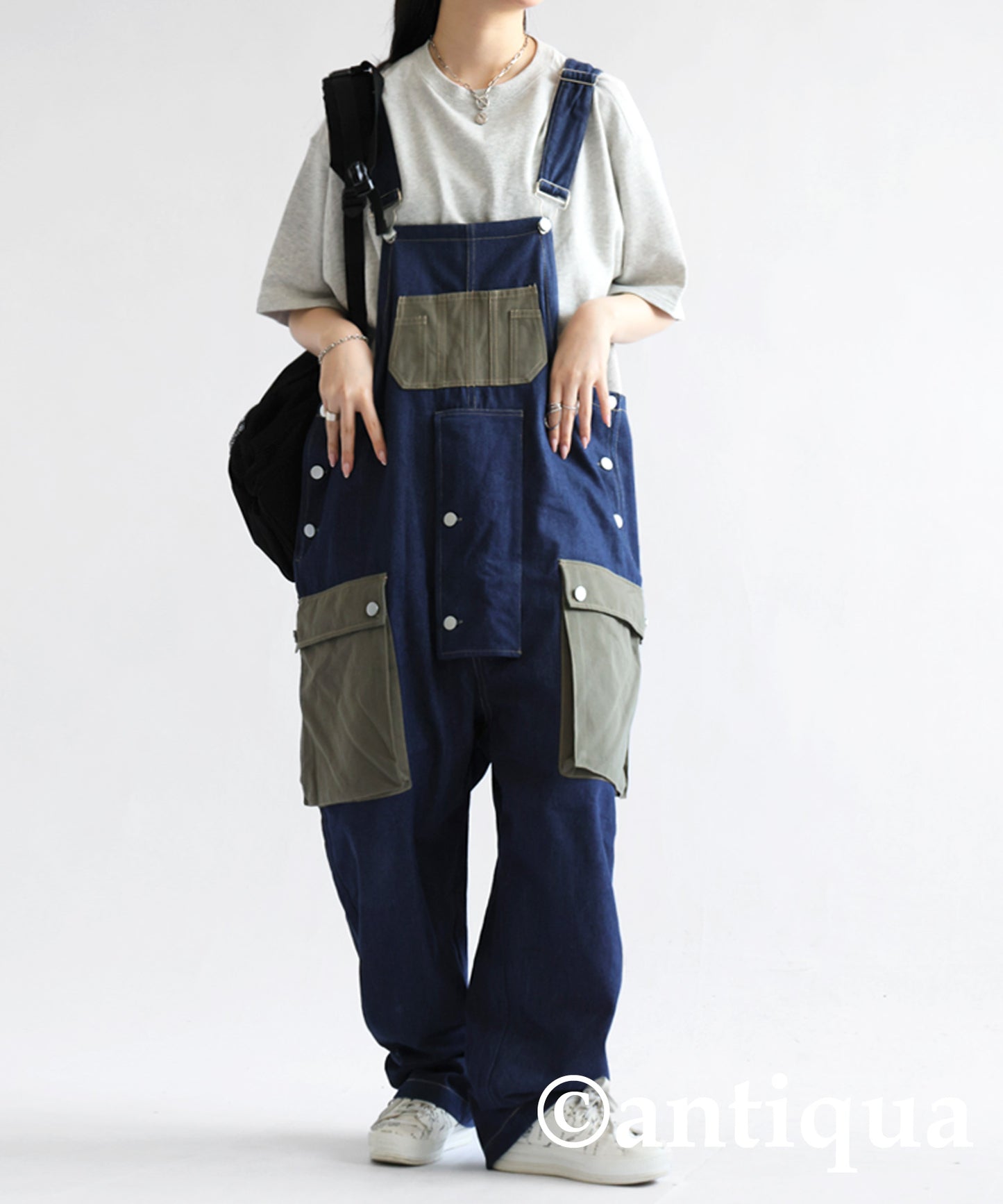 Denim Pocket Overalls Ladies