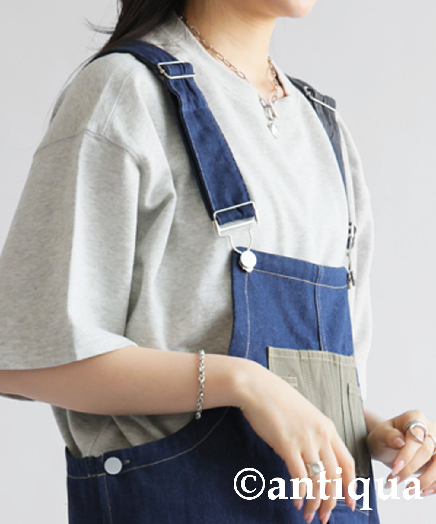 Denim Pocket Overalls Ladies