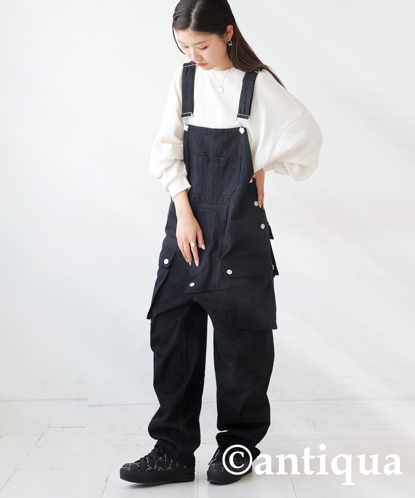 Denim Pocket Overalls Ladies