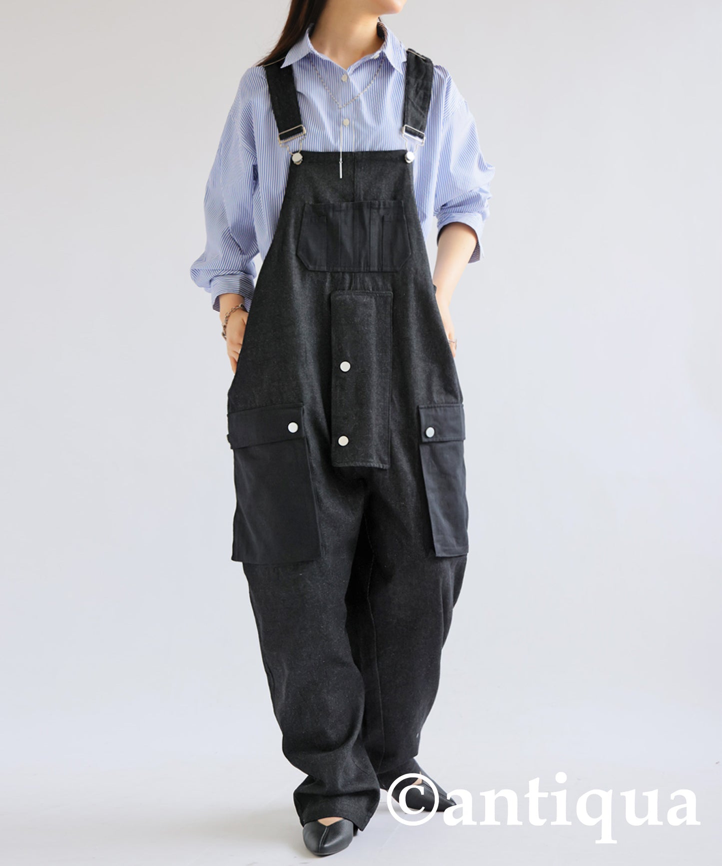 Denim Pocket Overalls Ladies