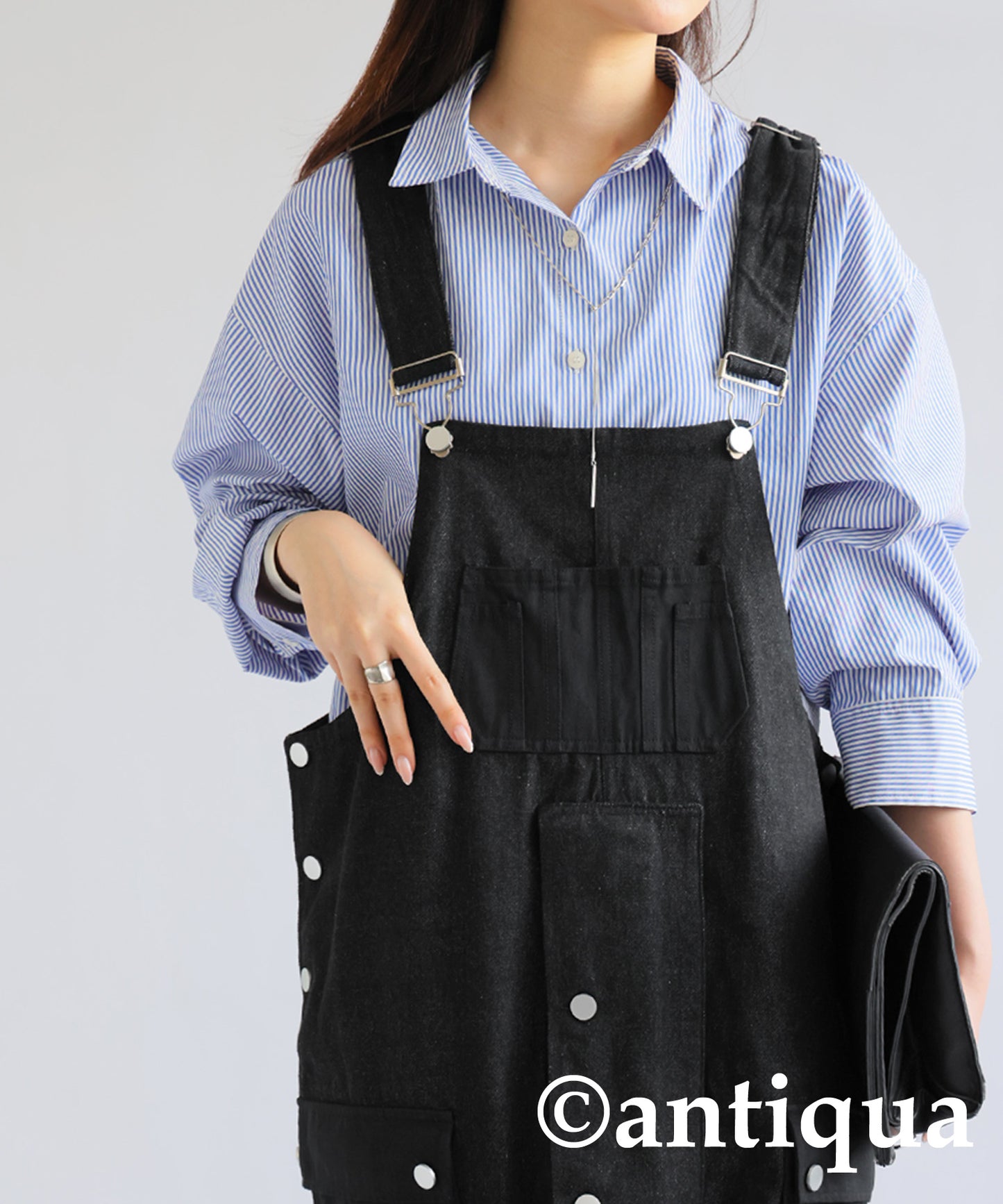 Denim Pocket Overalls Ladies