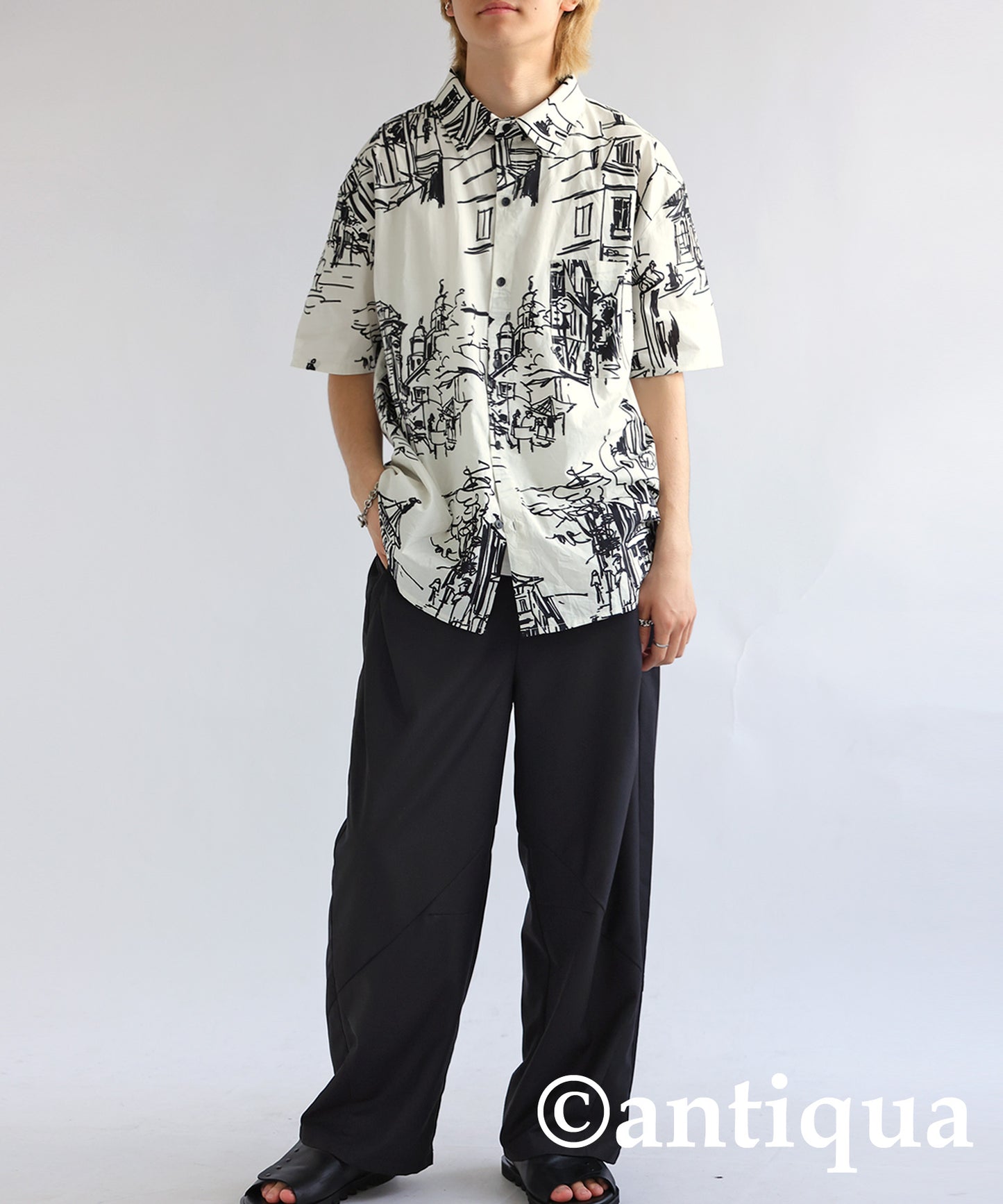 Wide Straight Pants Men's