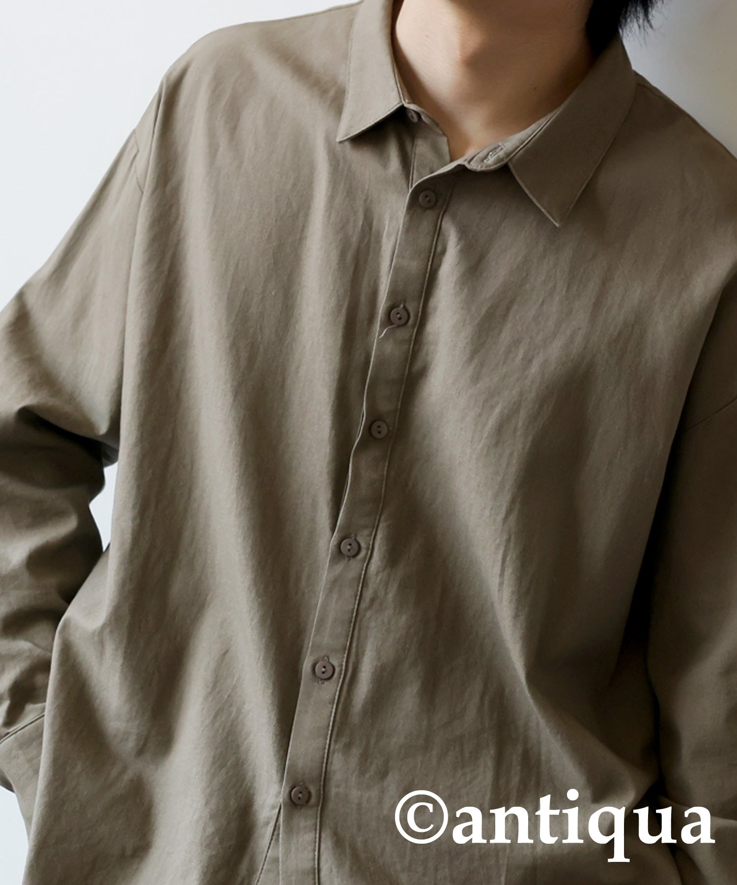 Linen Blend Shirt Men | Japanese fashion brand ANTIQUA Official