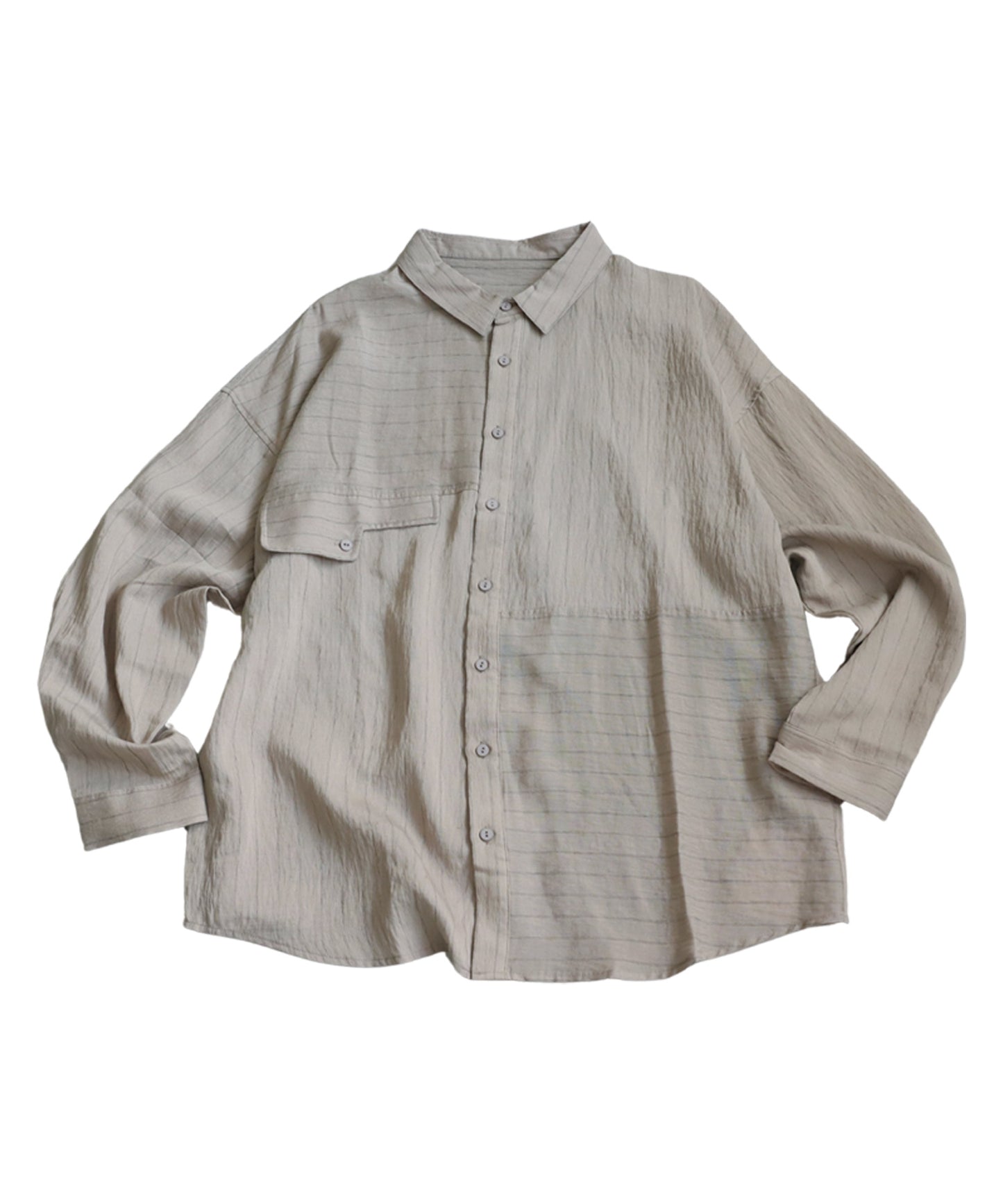 Fake Pocket Stripe Shirt Men's