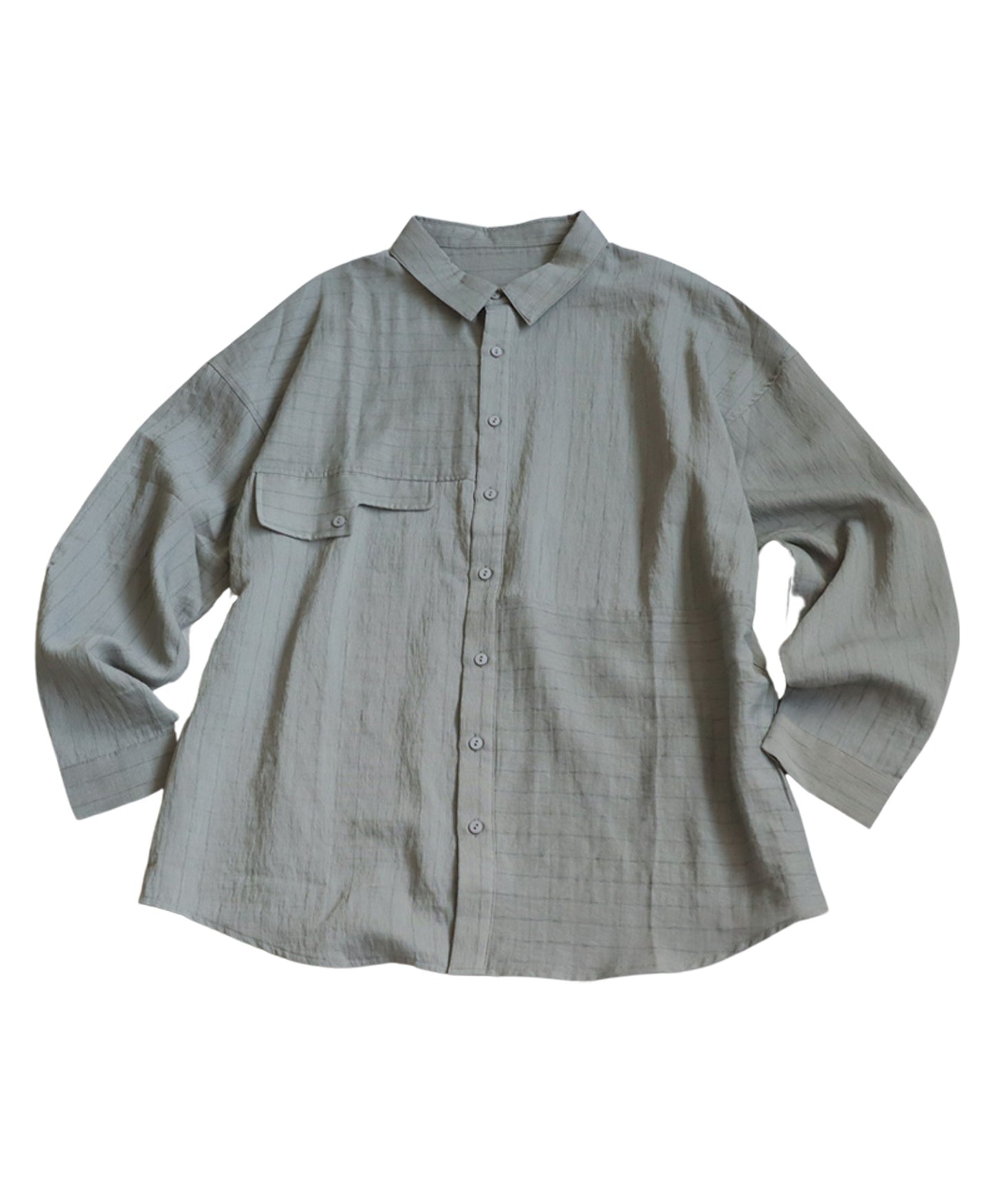 Fake Pocket Stripe Shirt Men's