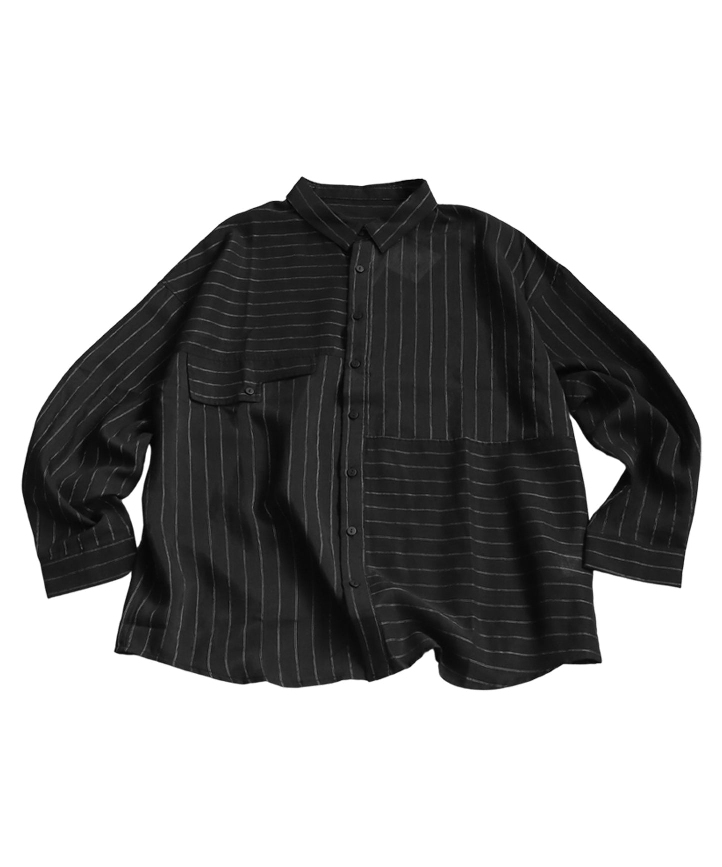 Fake Pocket Stripe Shirt Men's