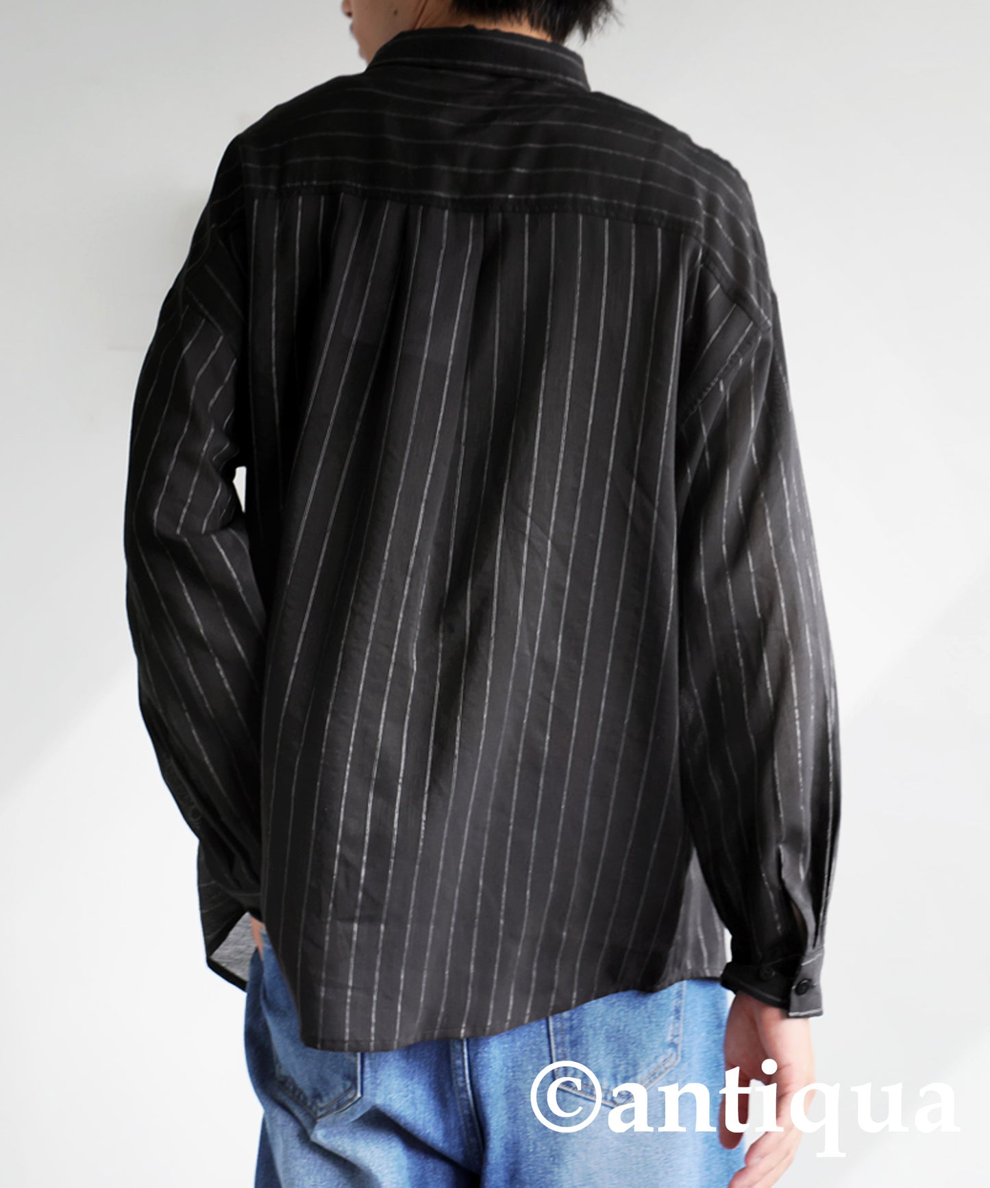 Fake Pocket Stripe Shirt Men's