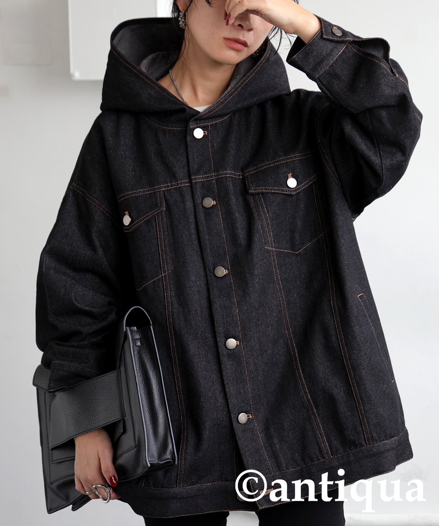 Hood Denim Jacket Ladies