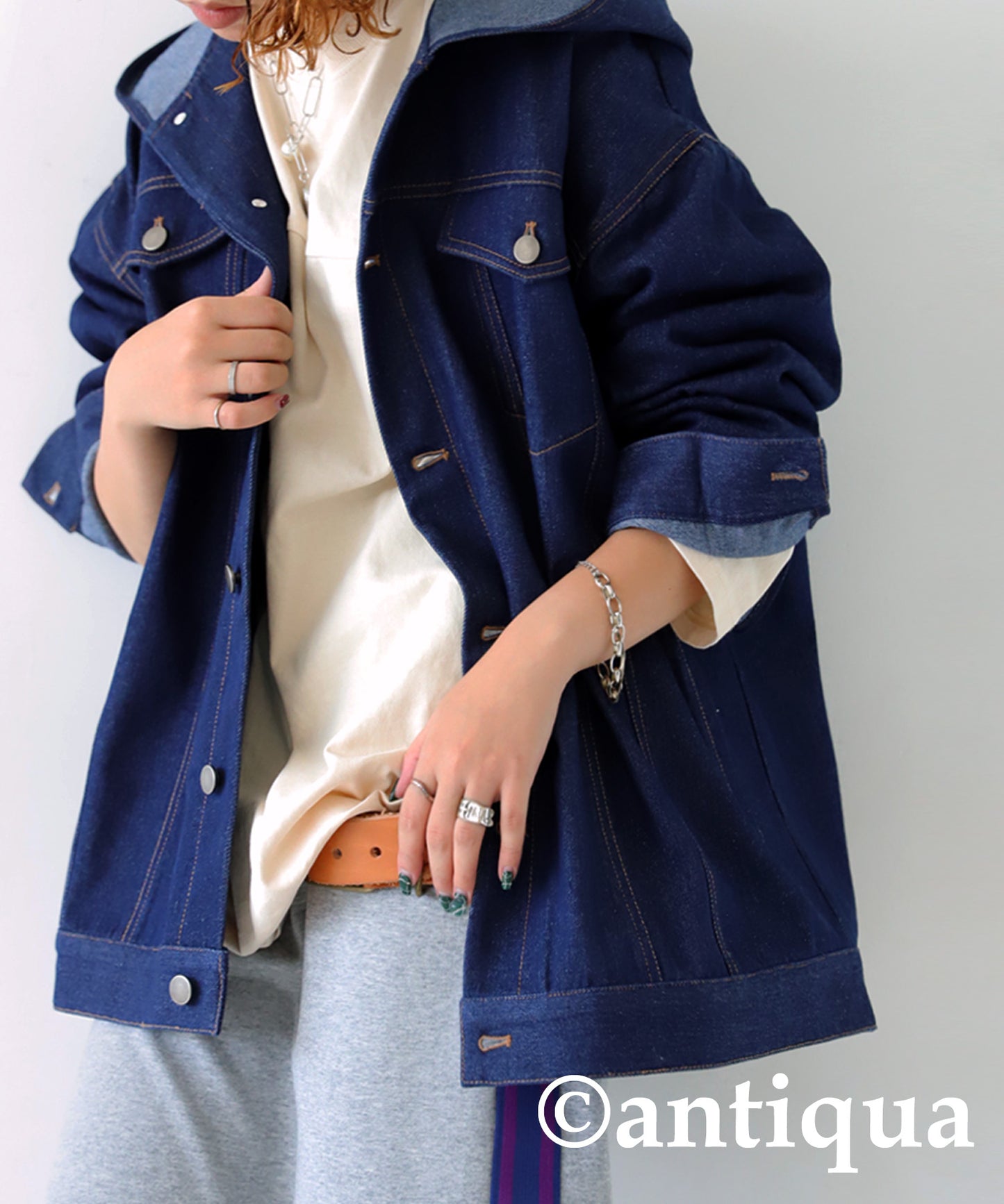 Hood Denim Jacket Ladies