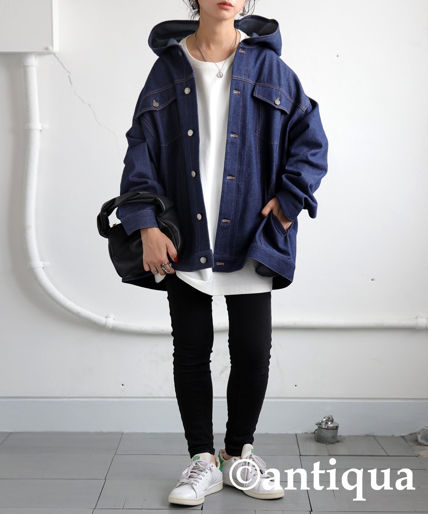 Hood Denim Jacket Ladies
