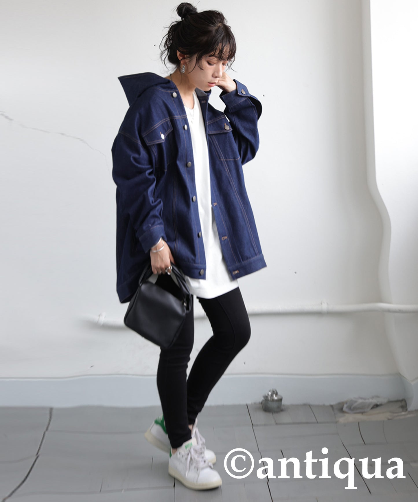 Hood Denim Jacket Ladies