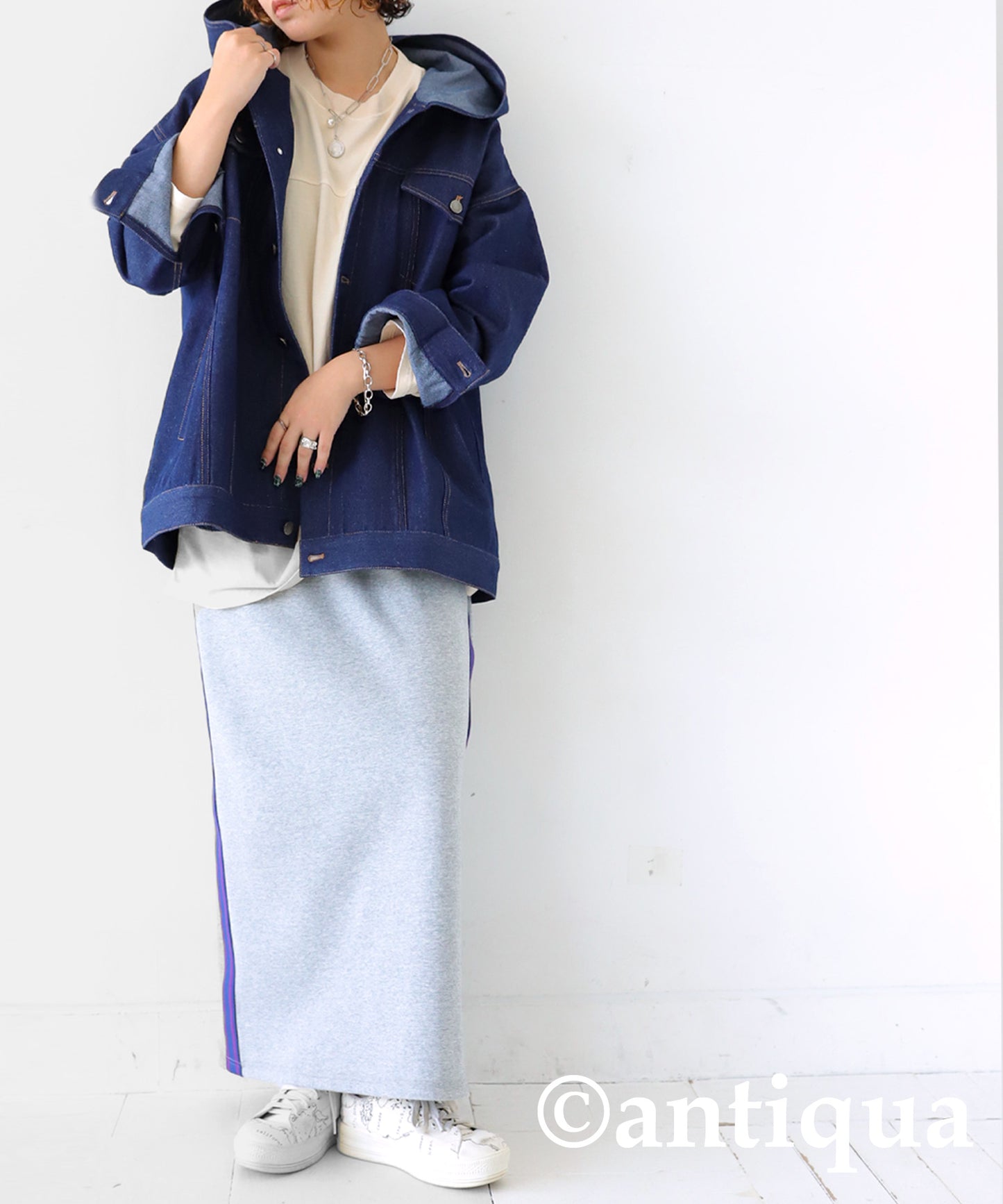 Hood Denim Jacket Ladies