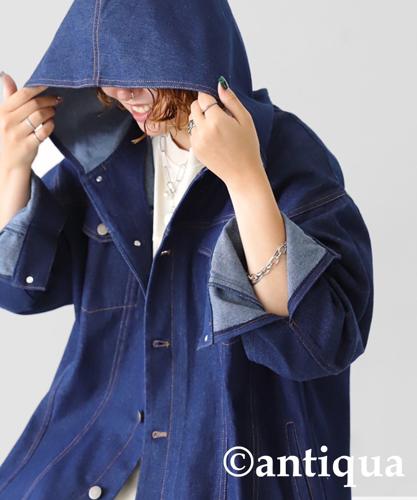 Hood Denim Jacket Ladies