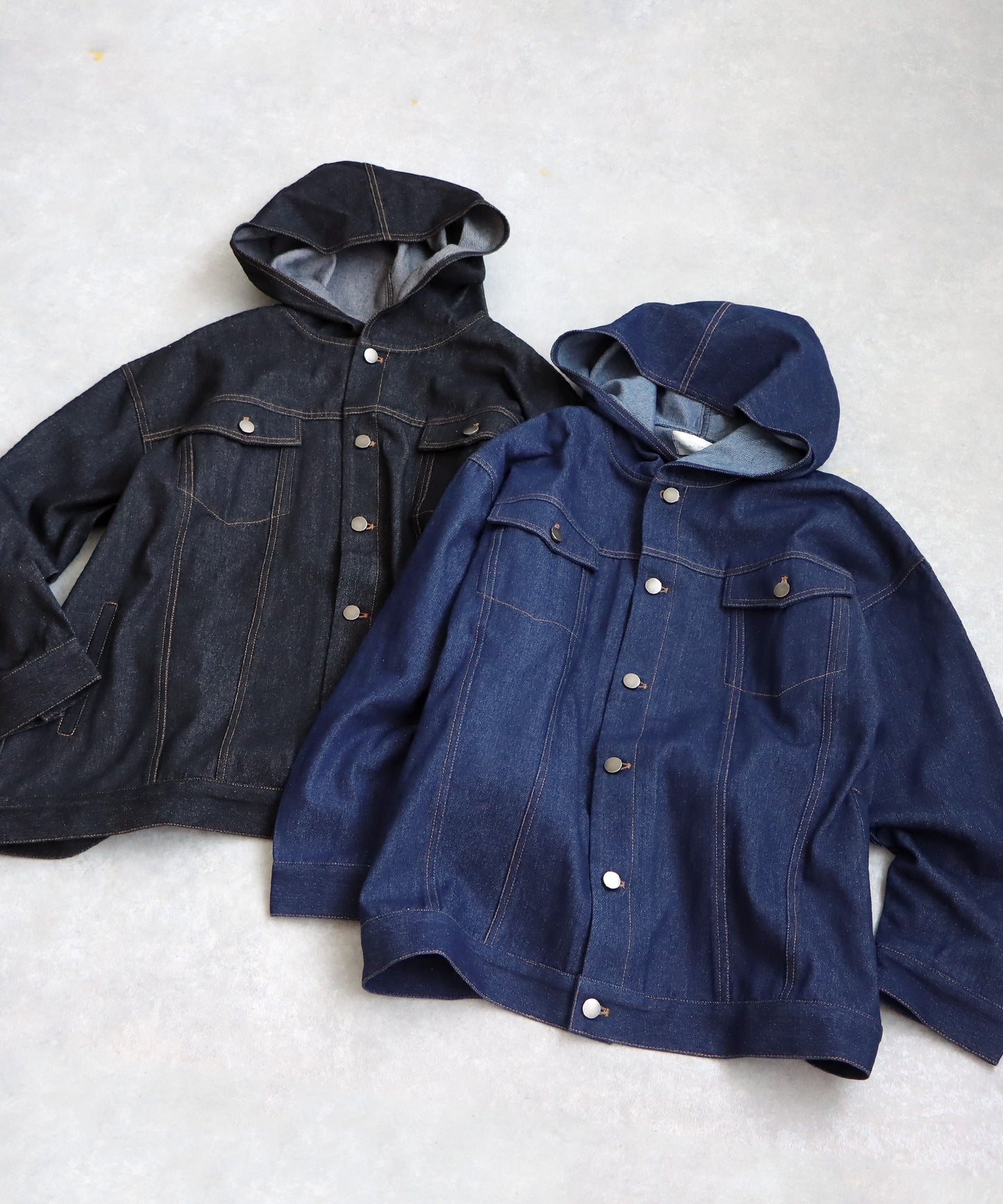 Hood Denim Jacket Ladies
