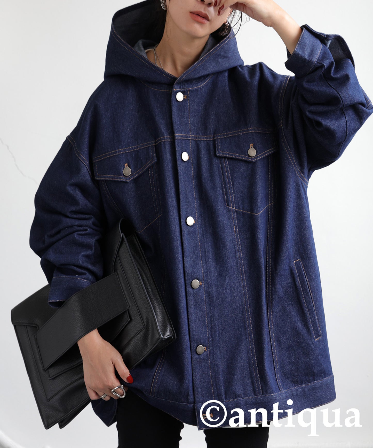 Hood Denim Jacket Ladies
