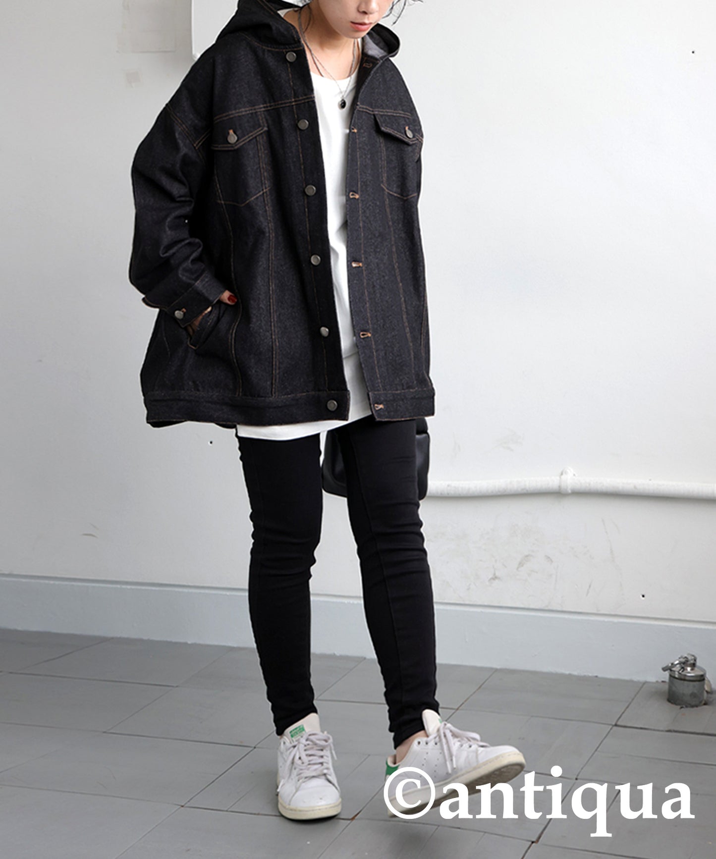 Hood Denim Jacket Ladies