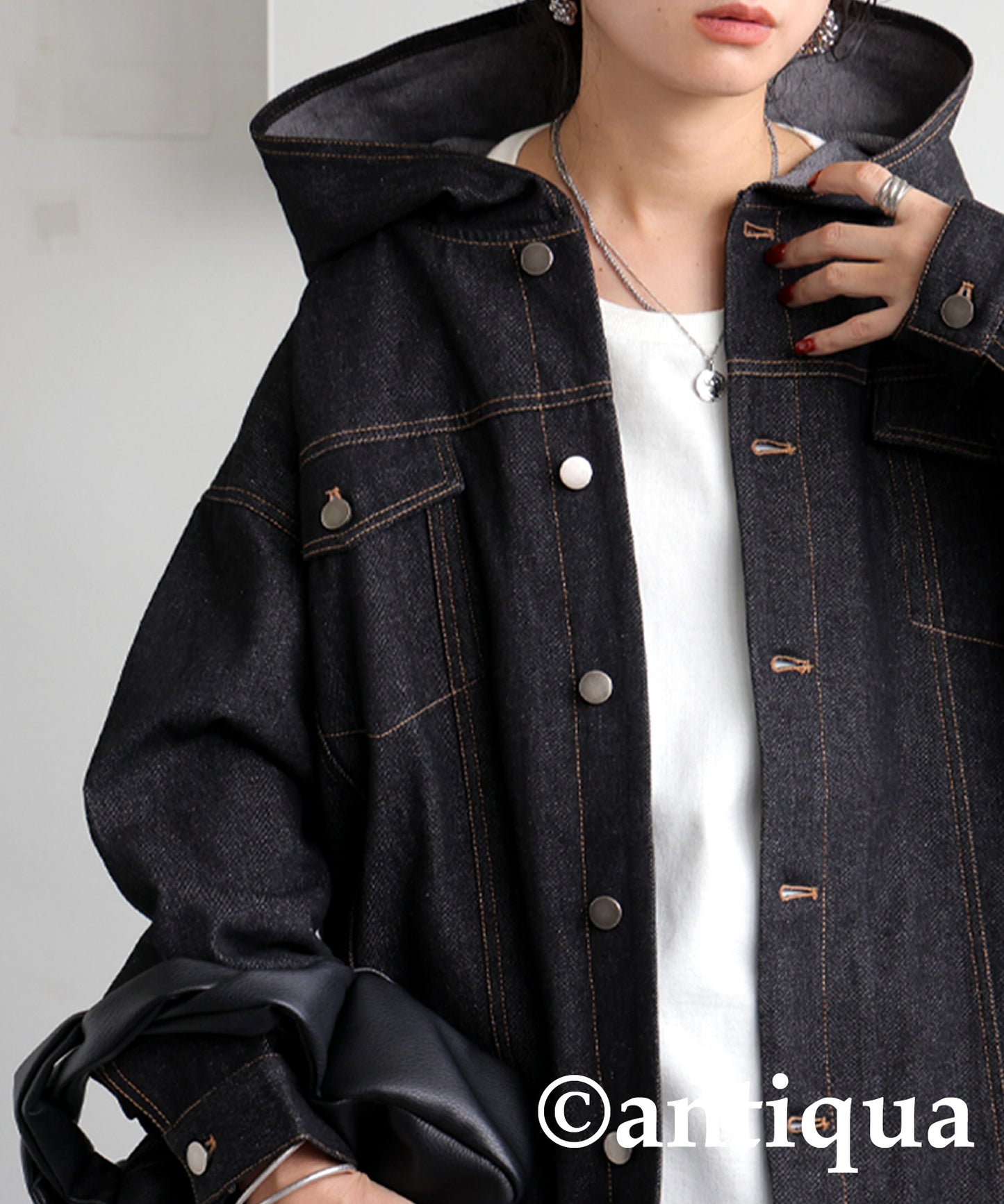 Hood Denim Jacket Ladies