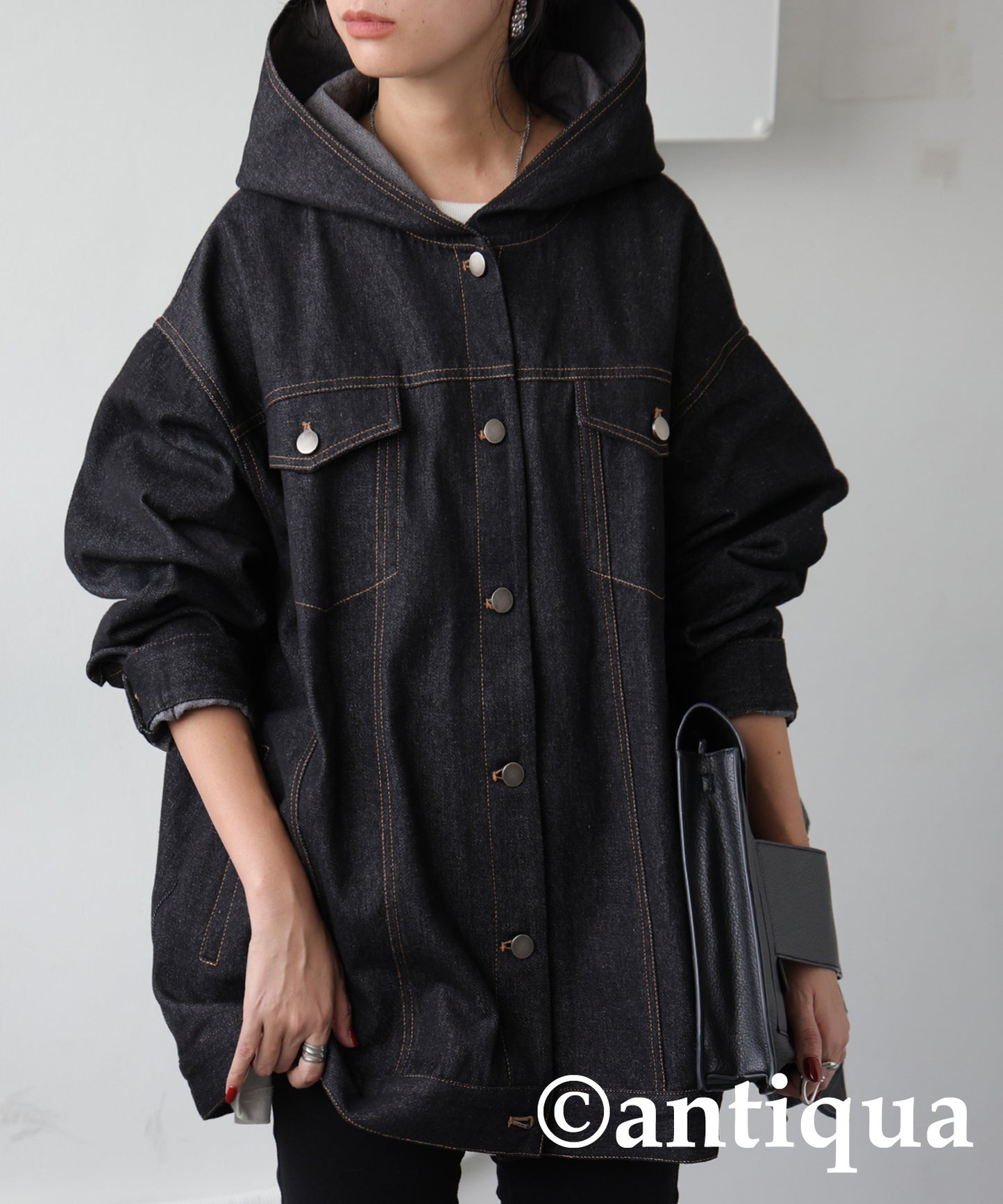 Hood Denim Jacket Ladies