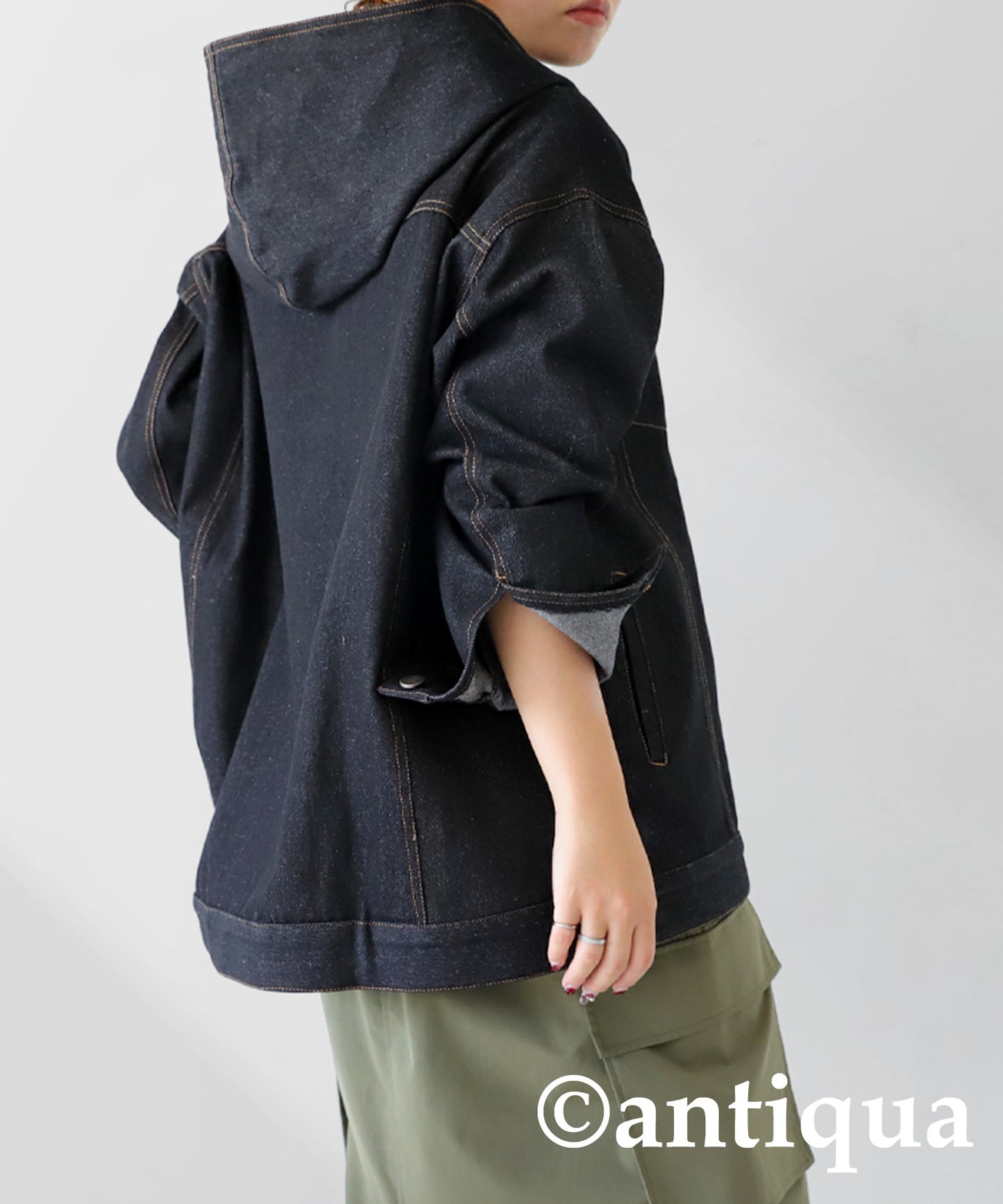 Hood Denim Jacket Ladies