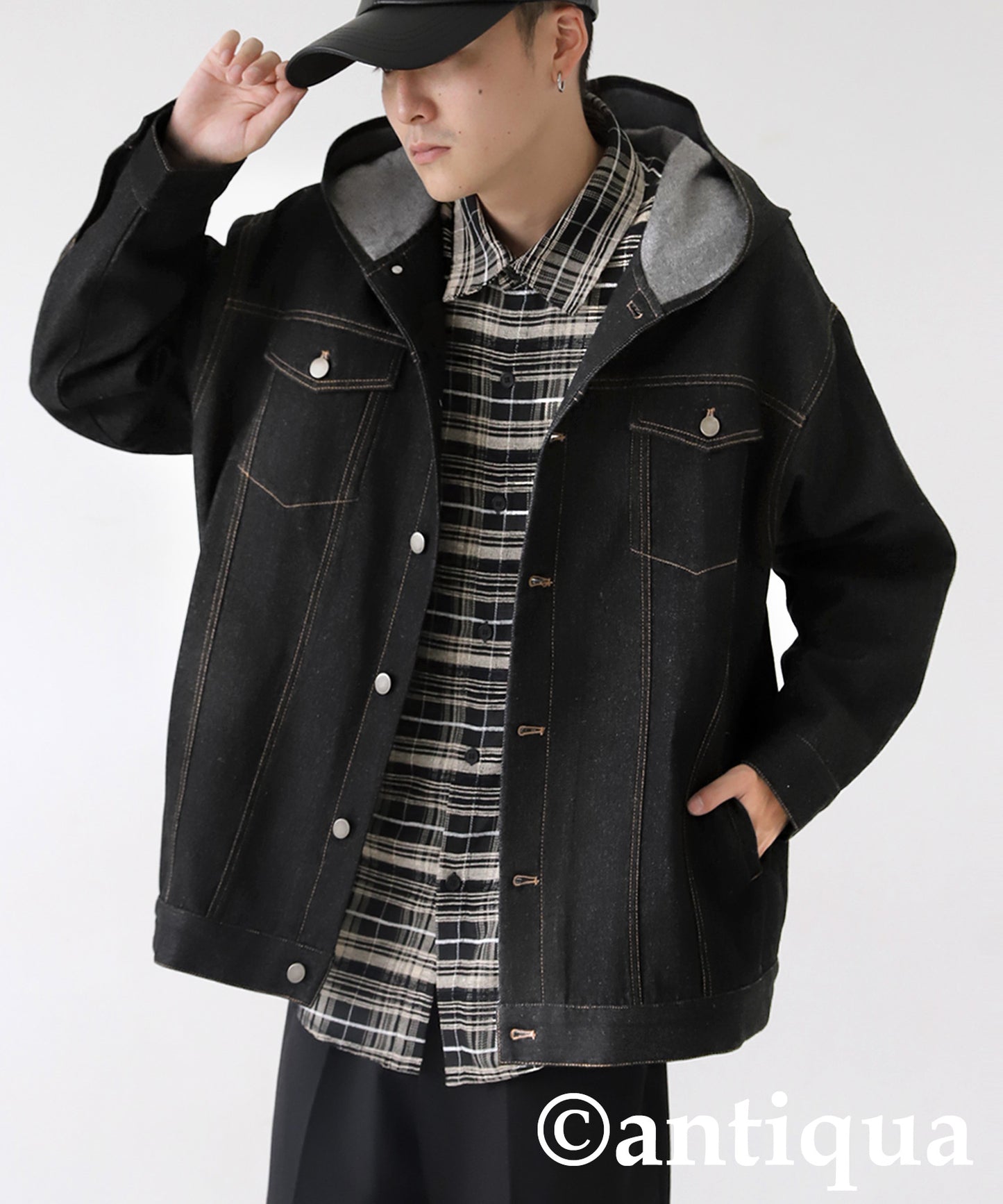 Hood Denim Jacket Men's