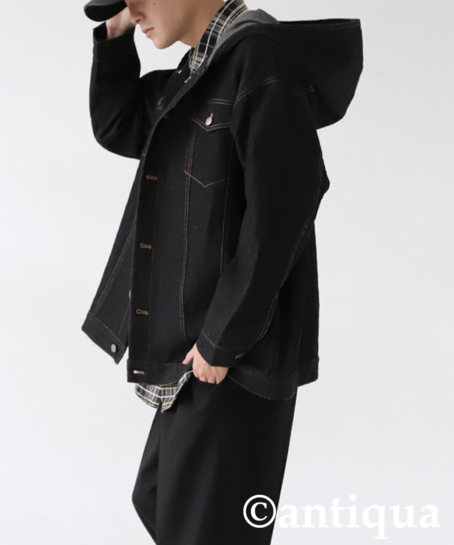 Hood Denim Jacket Men's