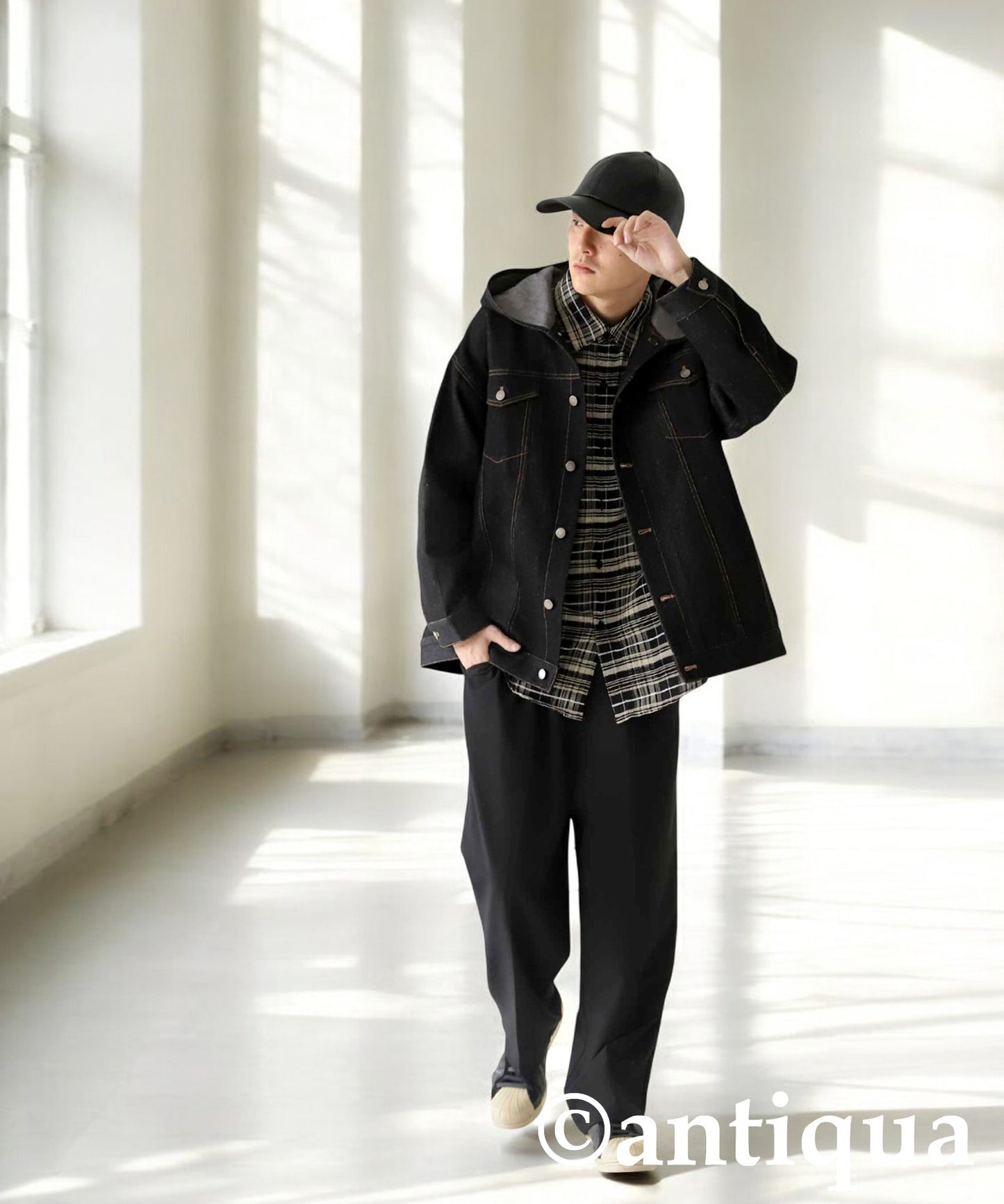 Hood Denim Jacket Men's