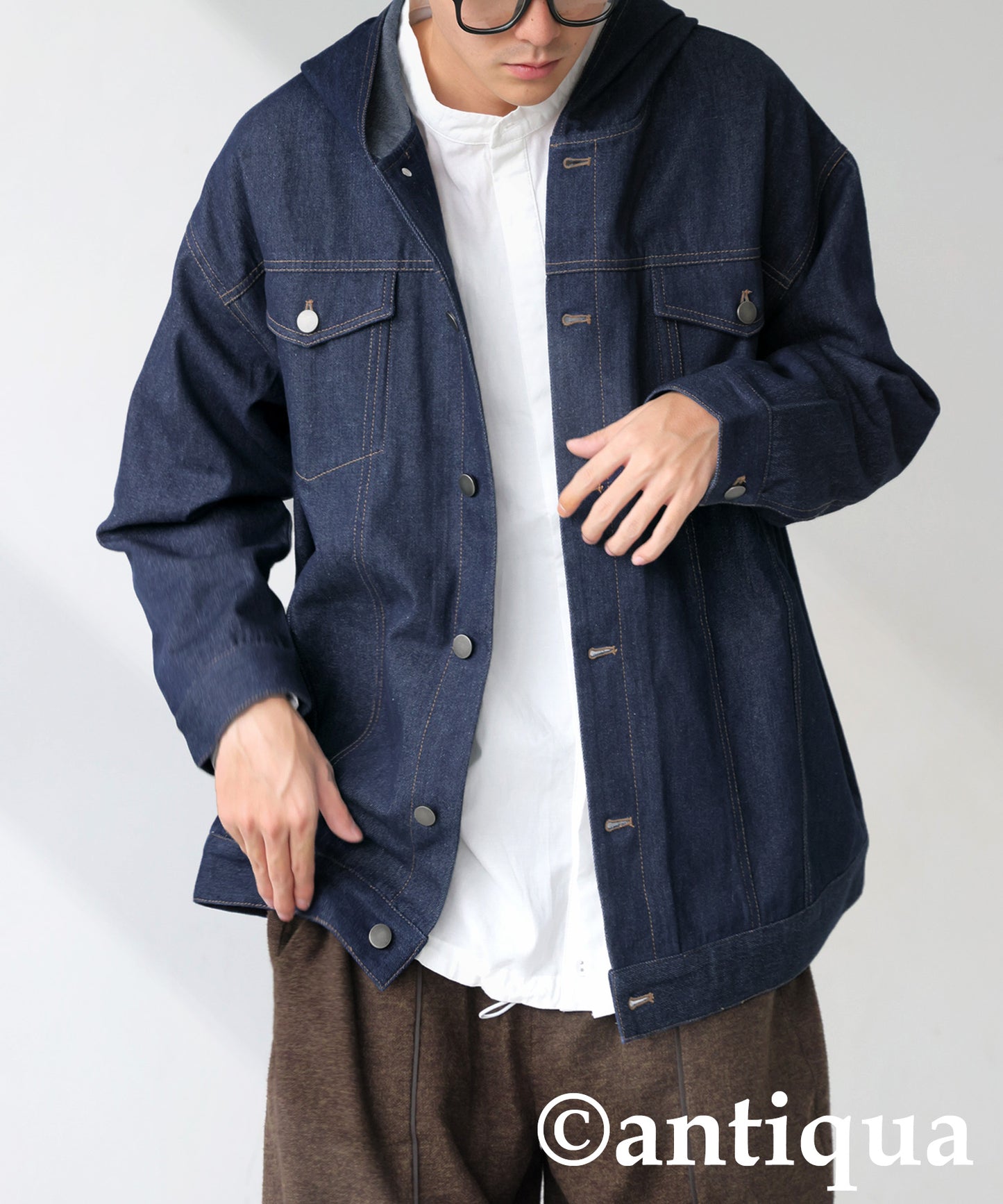 Hood Denim Jacket Men's