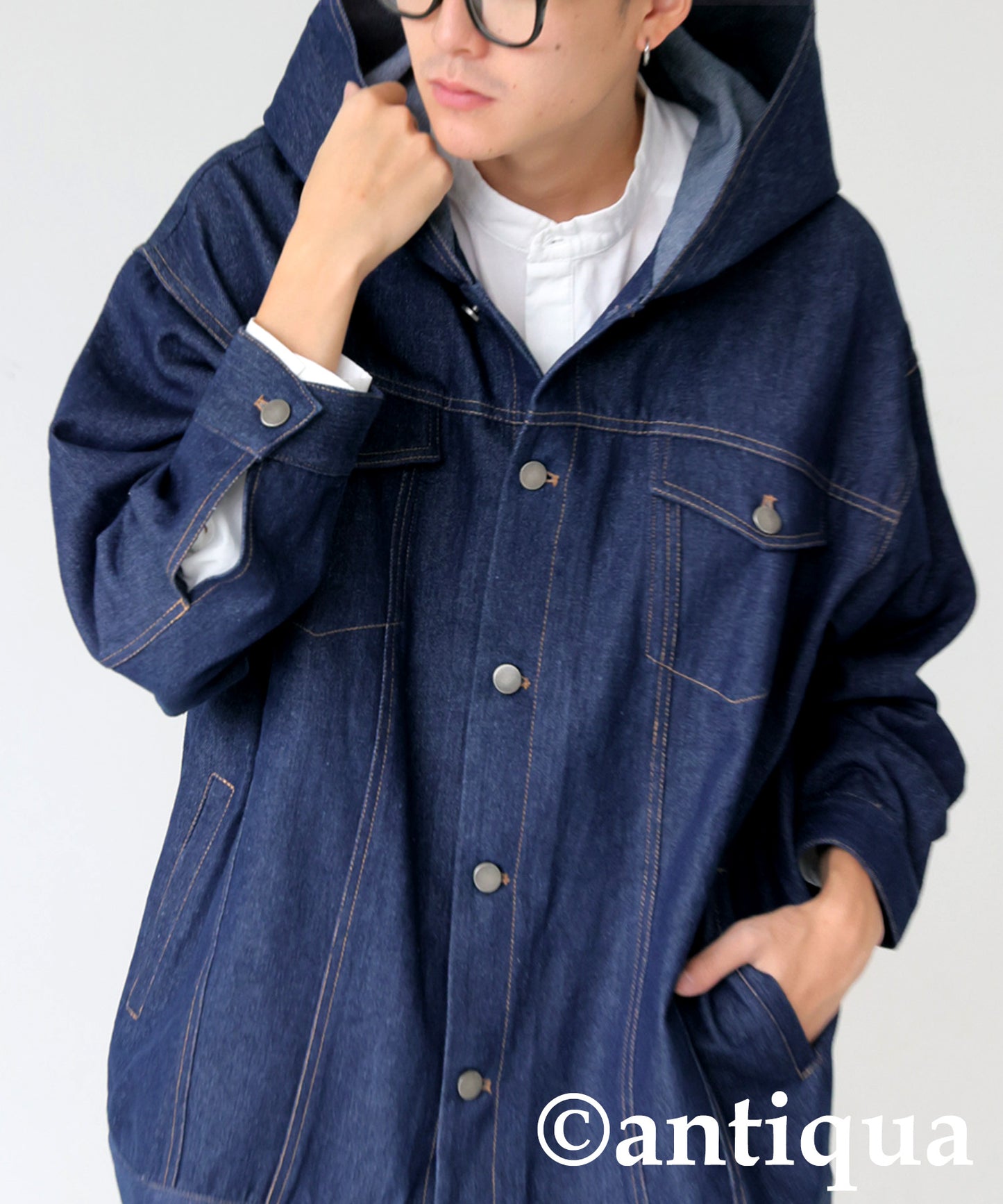 Hood Denim Jacket Men's
