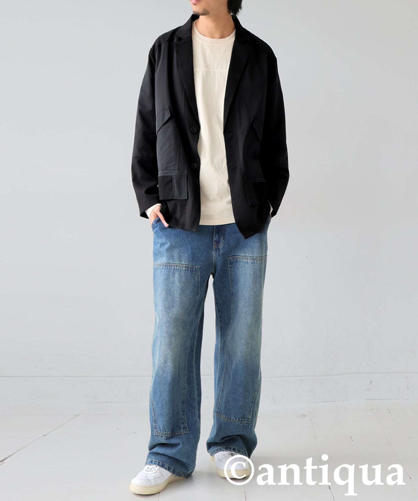 Rib Switching Jacket Men's