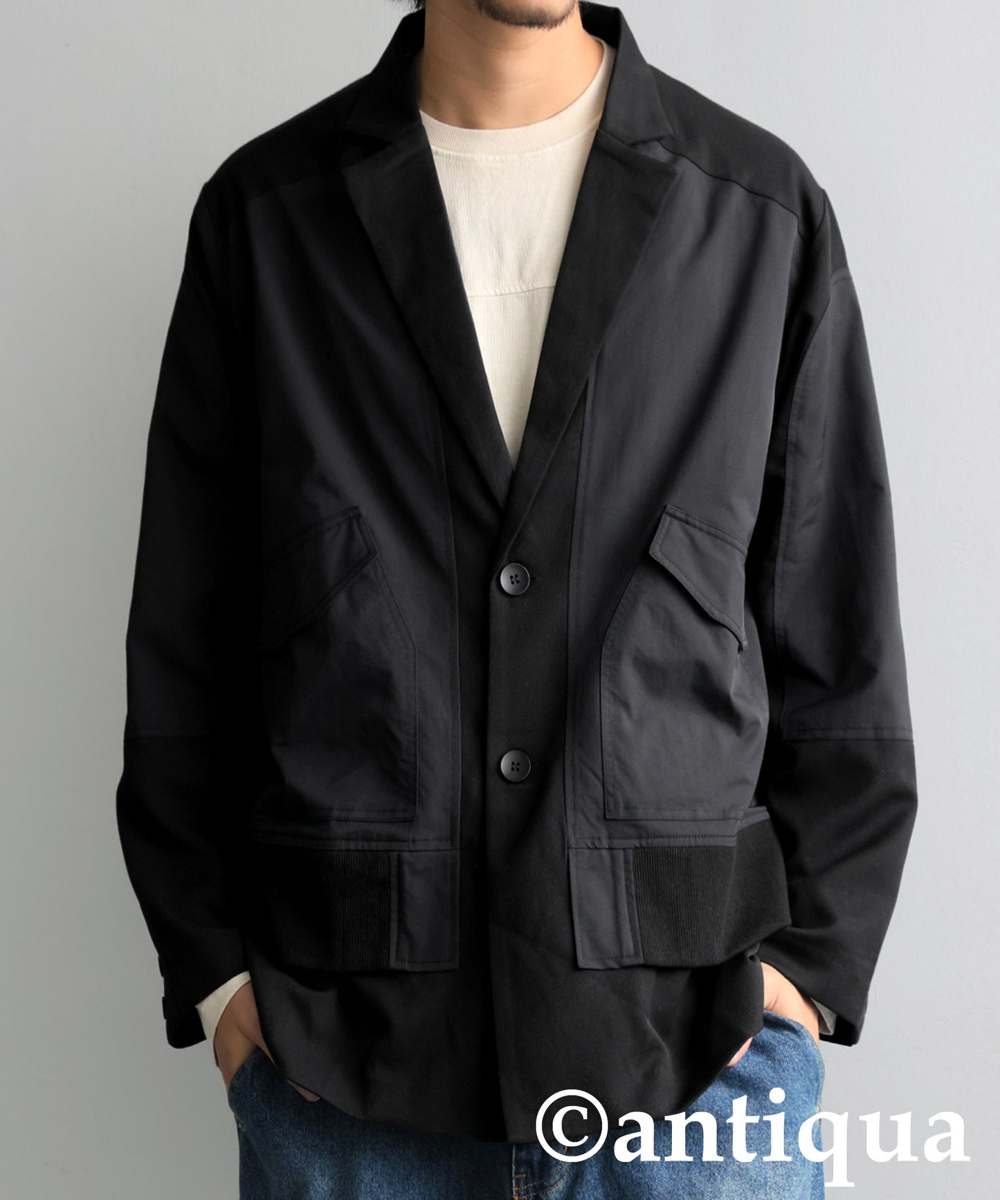 Rib Switching Jacket Men's