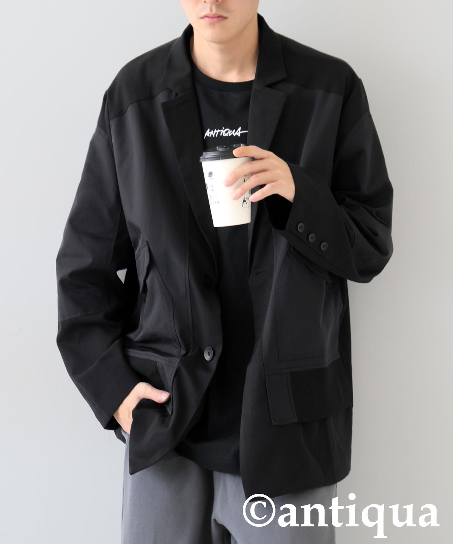 Rib Switching Jacket Men's