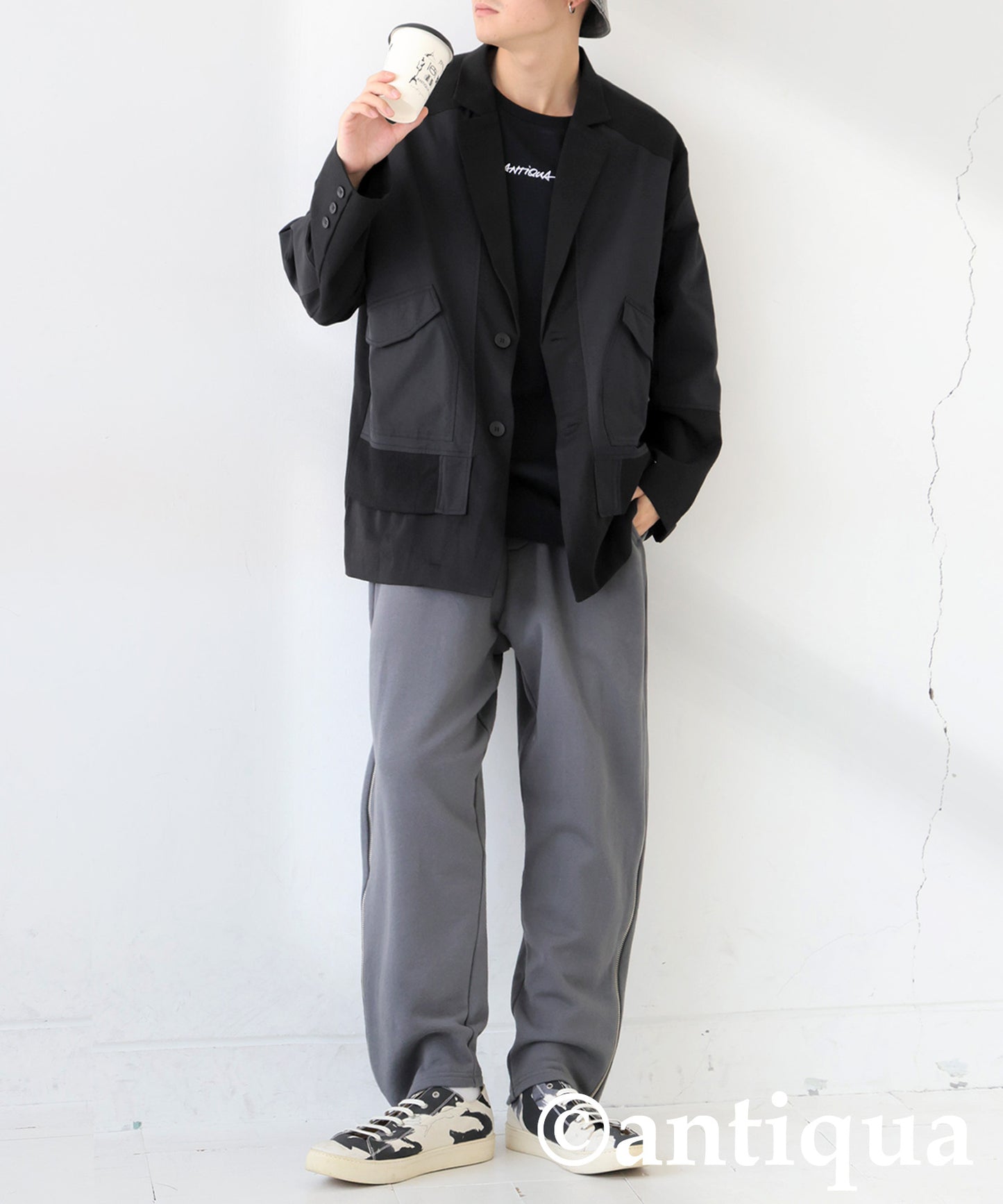 Rib Switching Jacket Men's