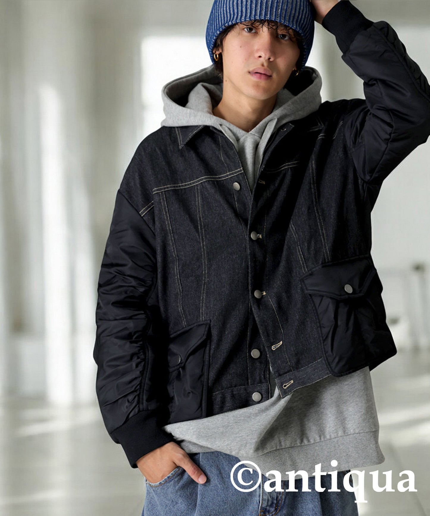 Denim Switching Outerwear Men's