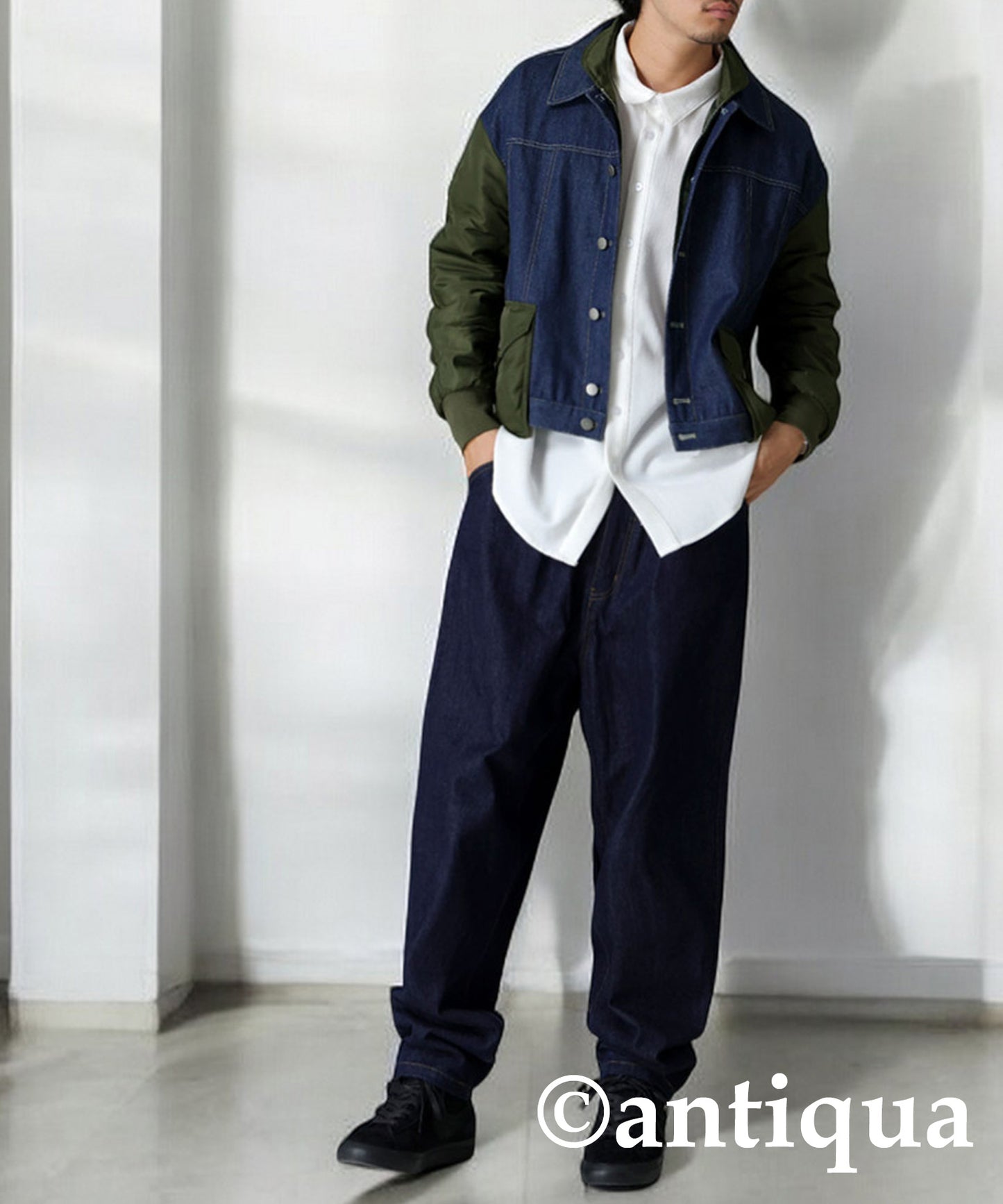 Denim Switching Outerwear Men's