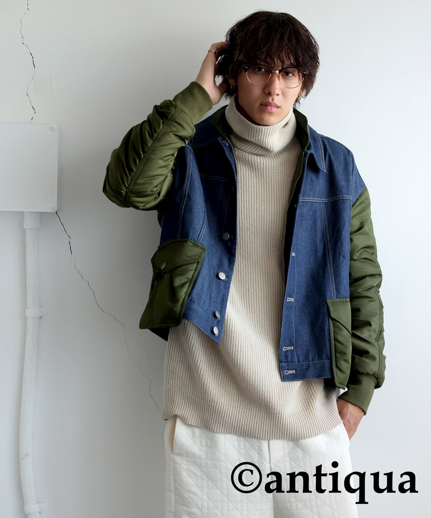 Denim Switching Outerwear Men's