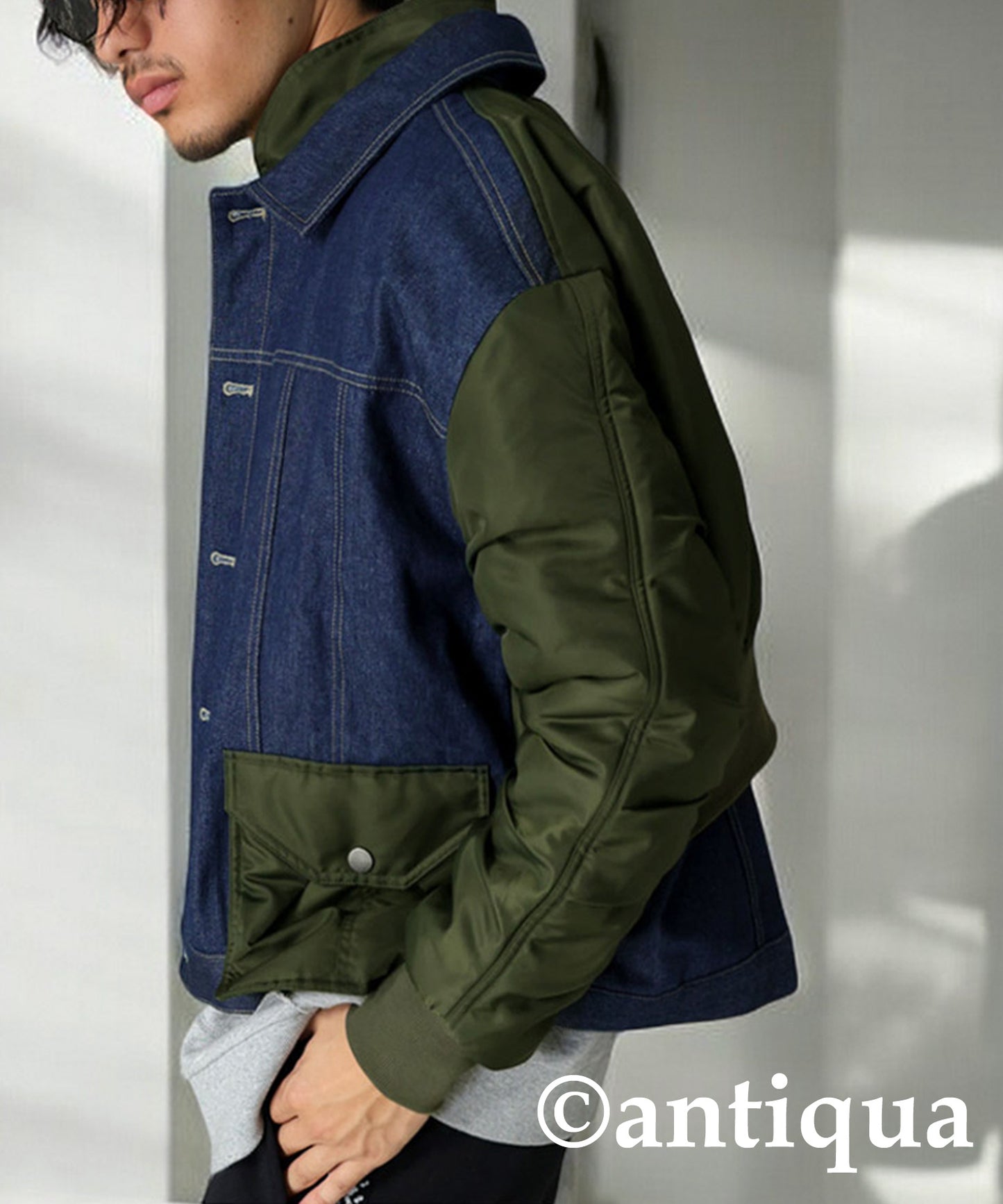 Denim Switching Outerwear Men's