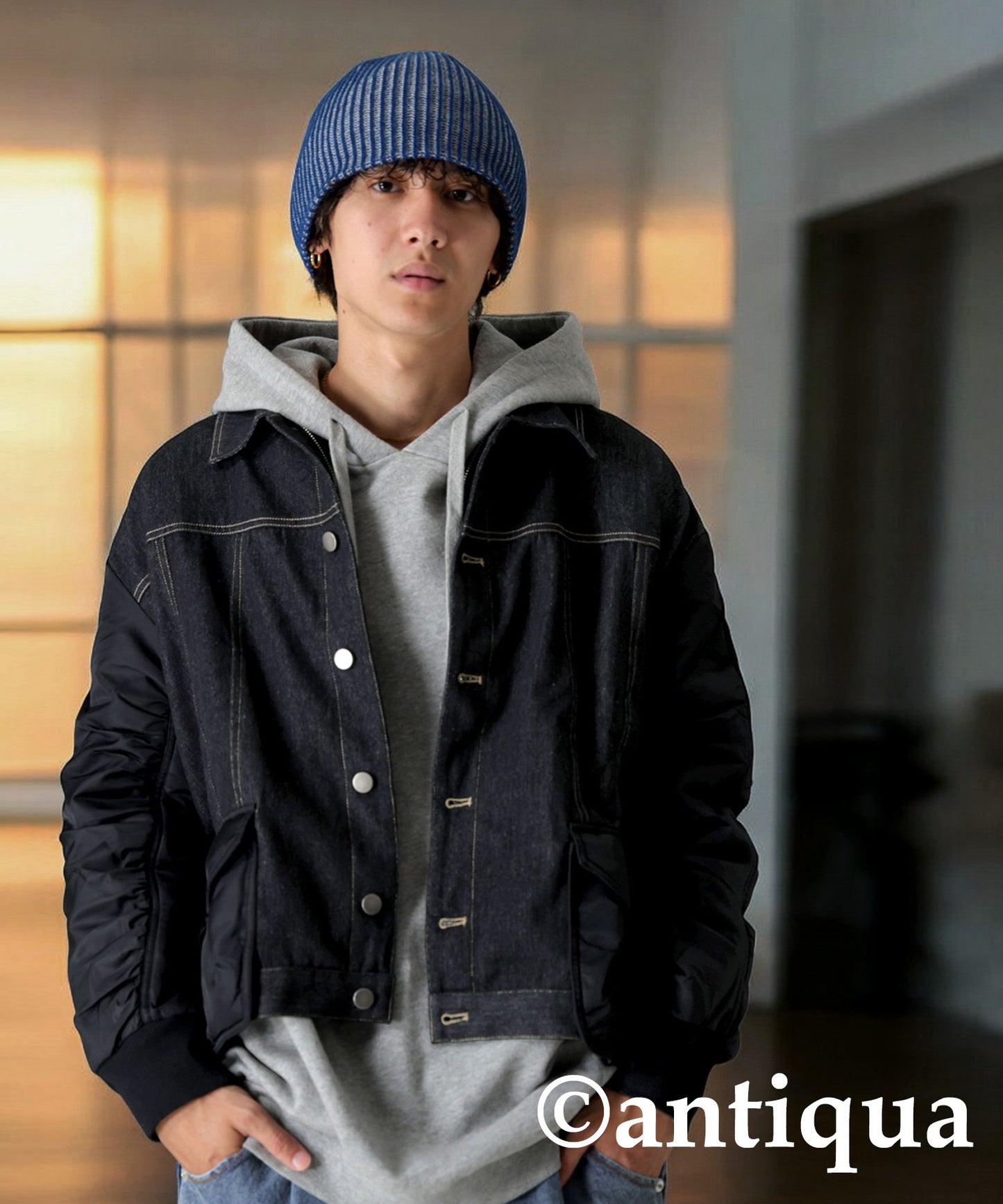 Denim Switching Outerwear Men's