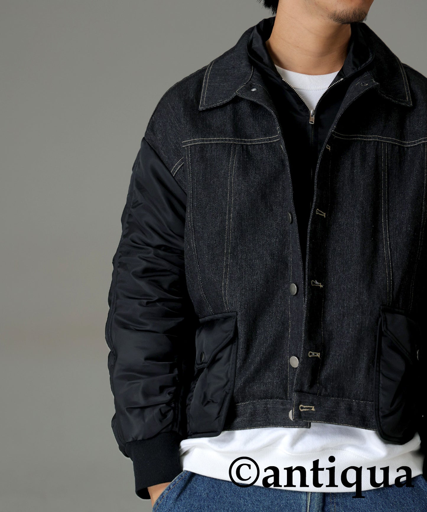 Denim Switching Outerwear Men's