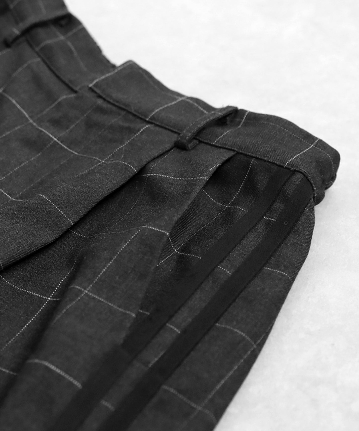 Plaid Line Pants Men's