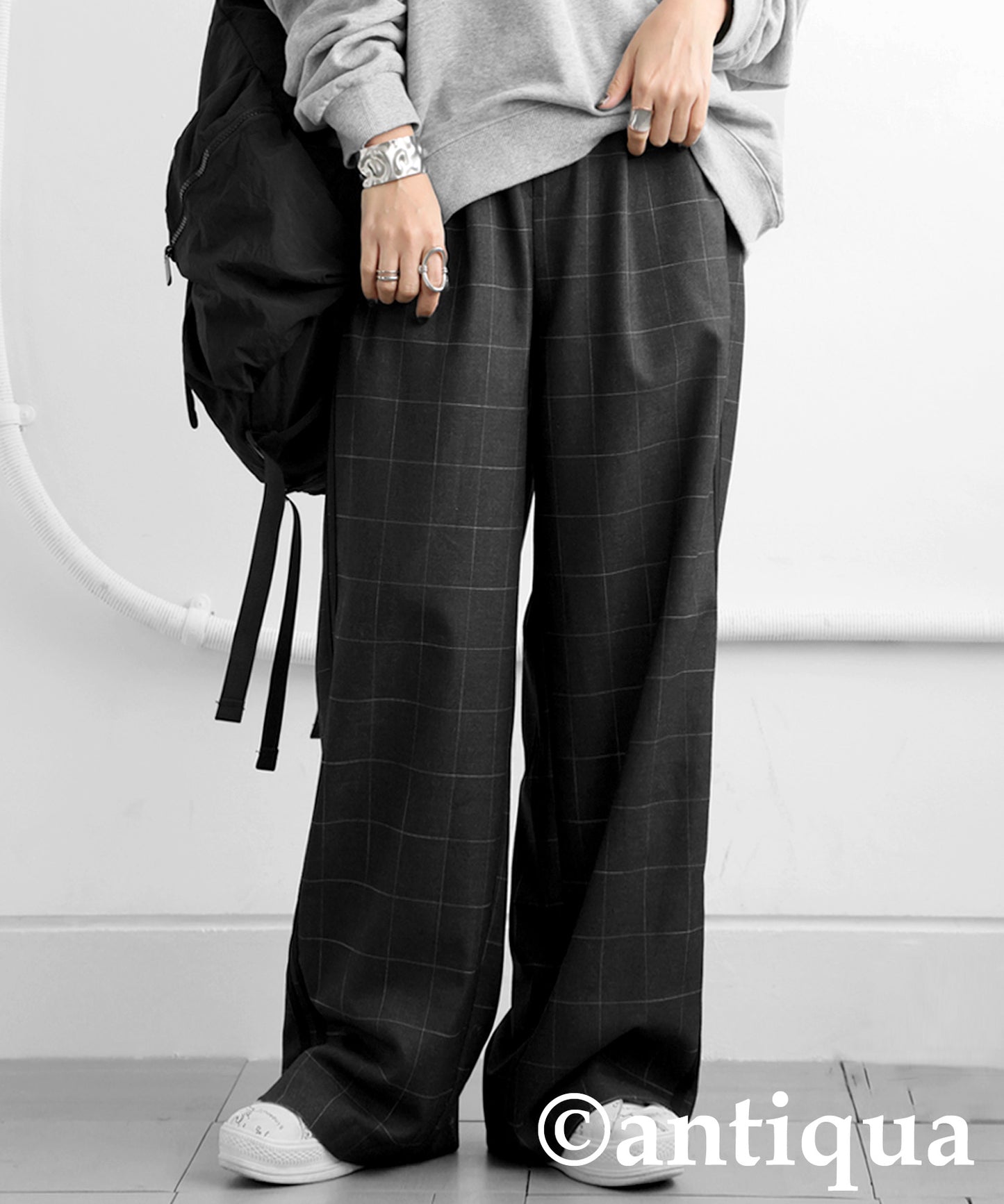 Plaid Line Pants Ladies