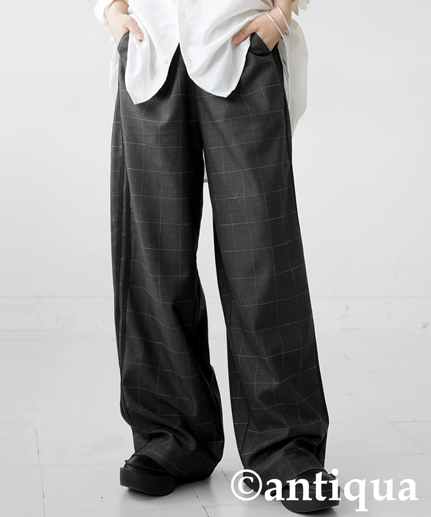 Plaid Line Pants Ladies