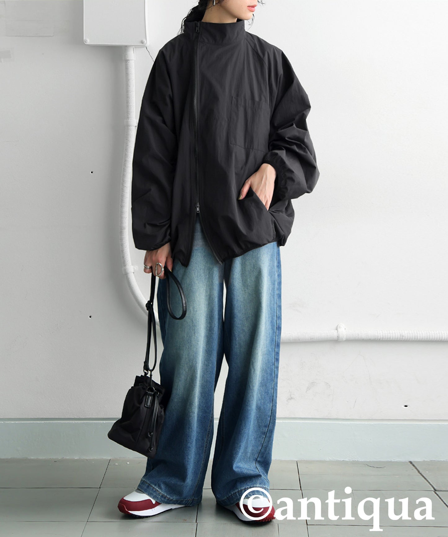 Asymmetrical Zipper Tops Ladies