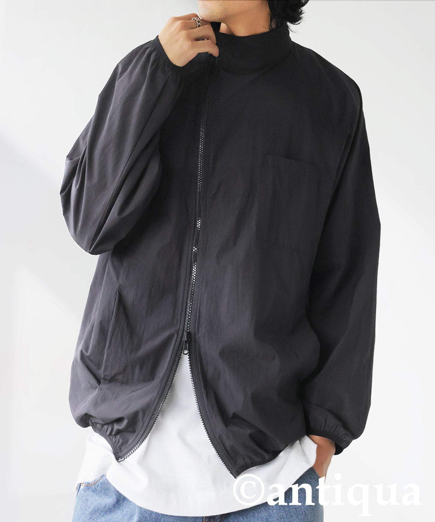 Asymmetrical Zipper Tops Men's