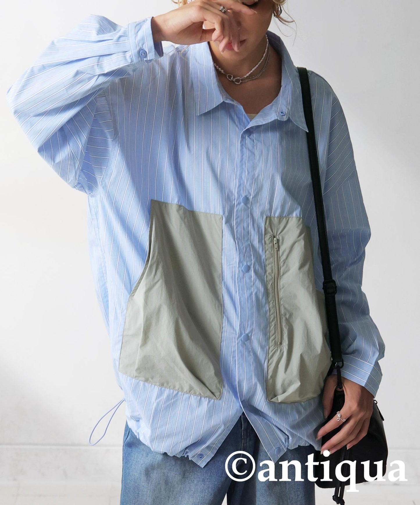 Ladies Striped Work Shirt