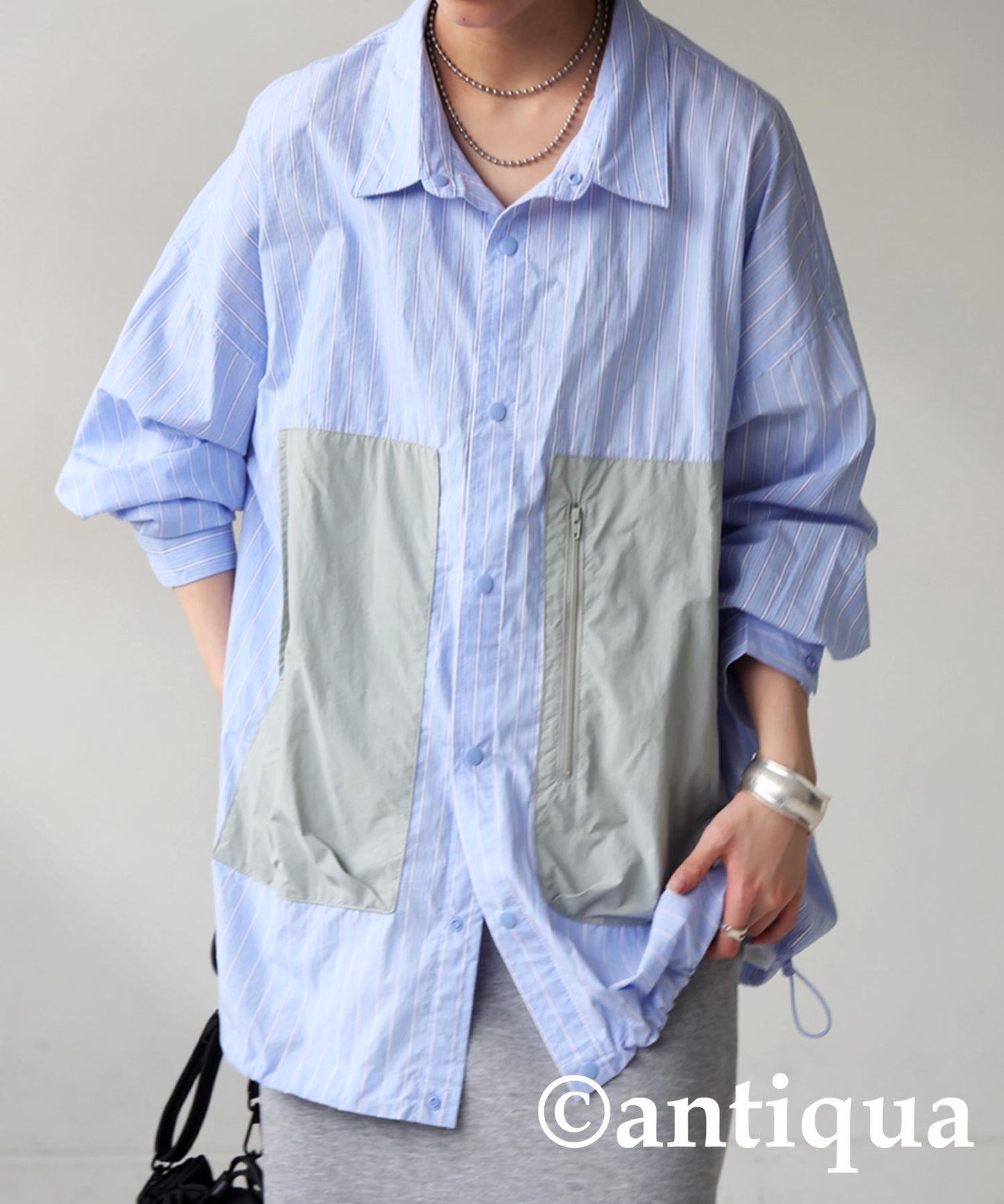 Ladies Striped Work Shirt