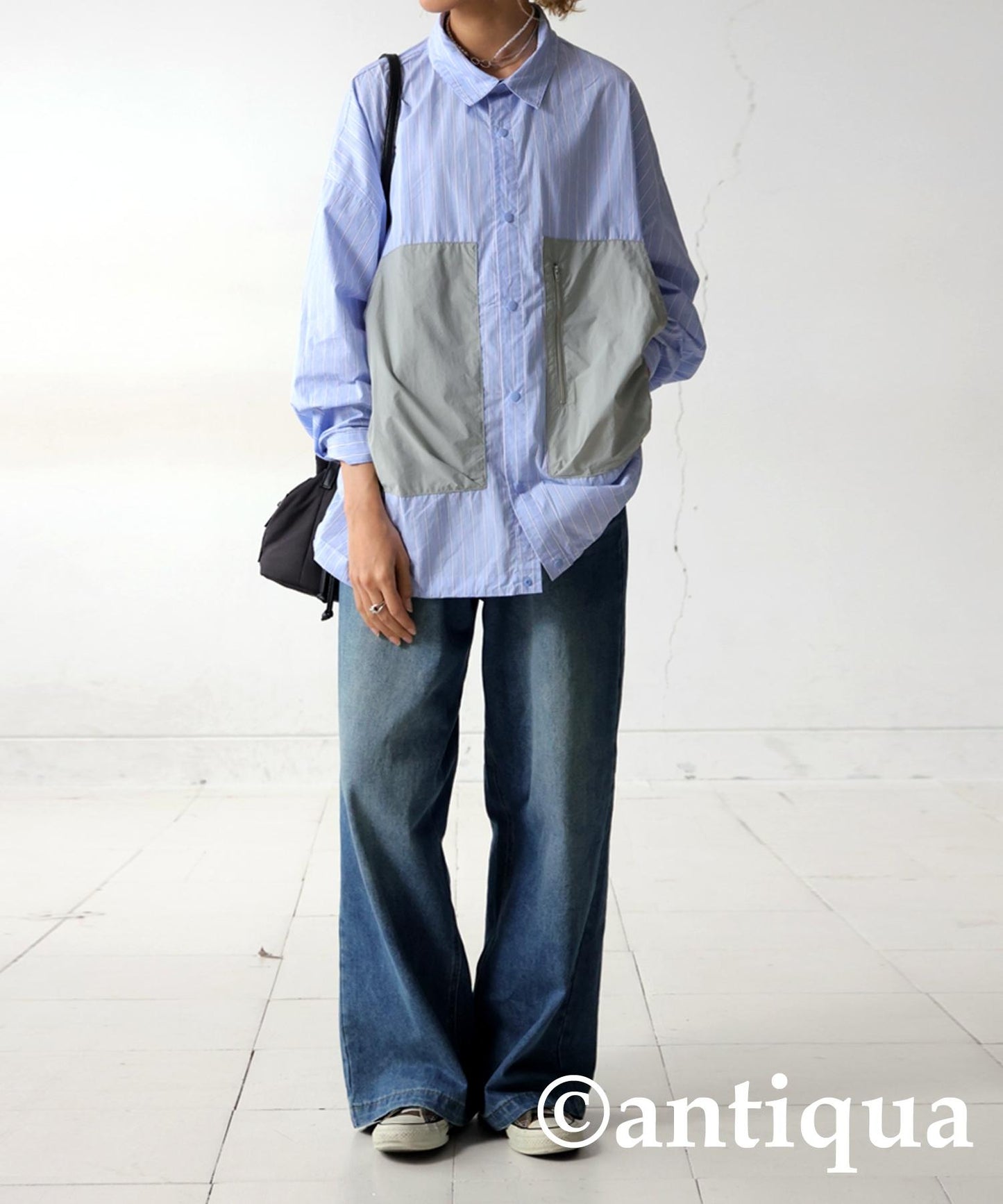 Ladies Striped Work Shirt