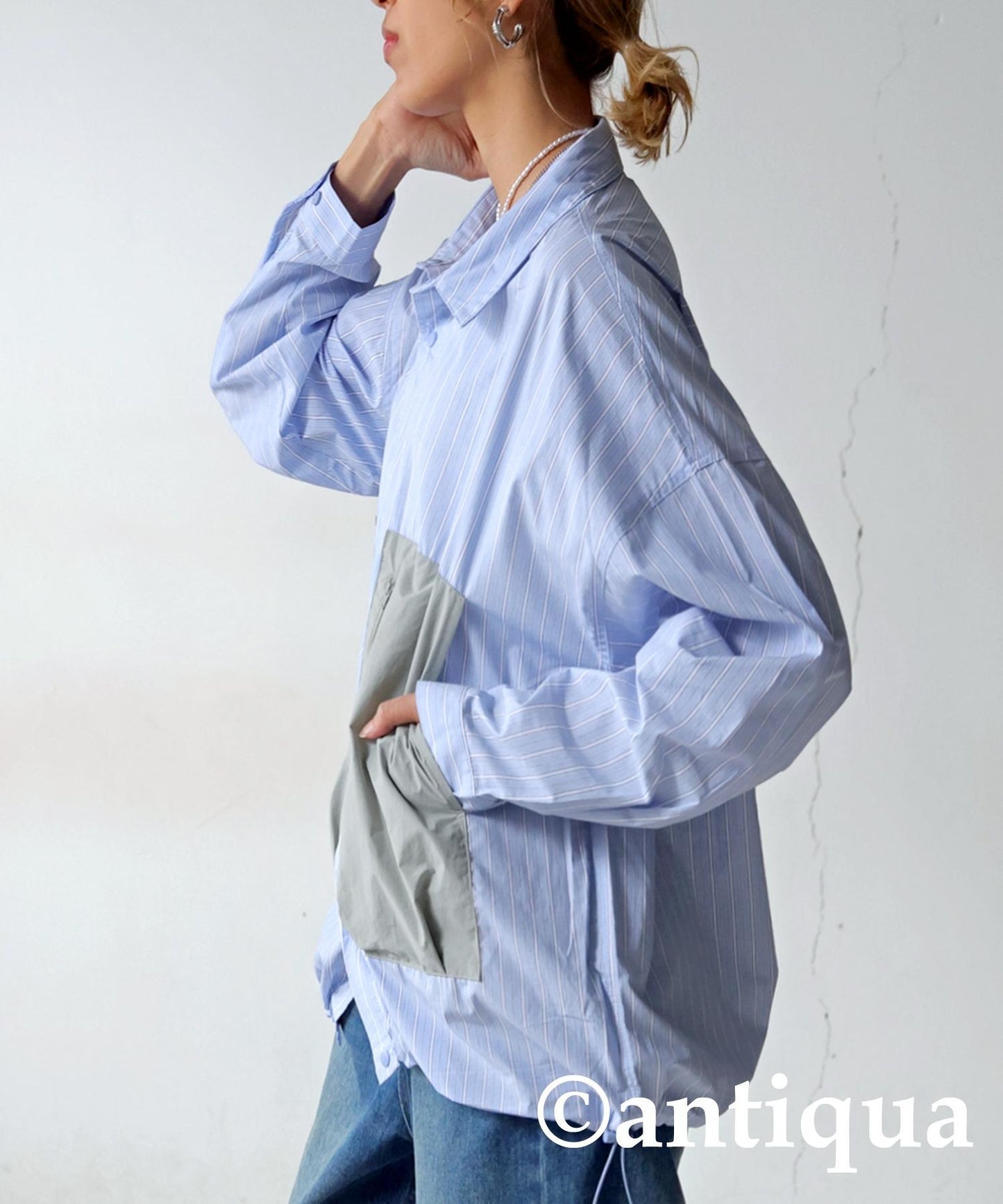 Ladies Striped Work Shirt