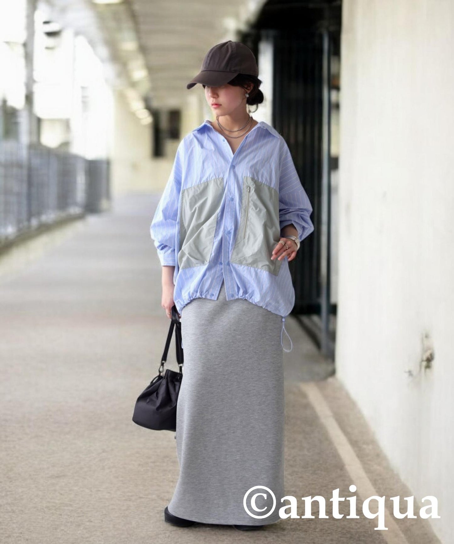 Ladies Striped Work Shirt