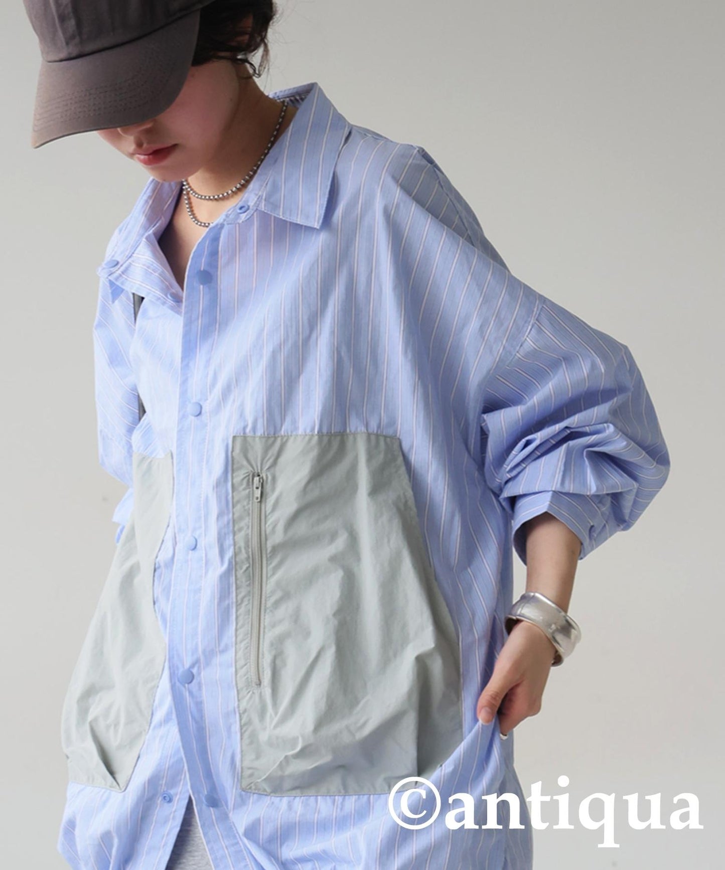 Ladies Striped Work Shirt