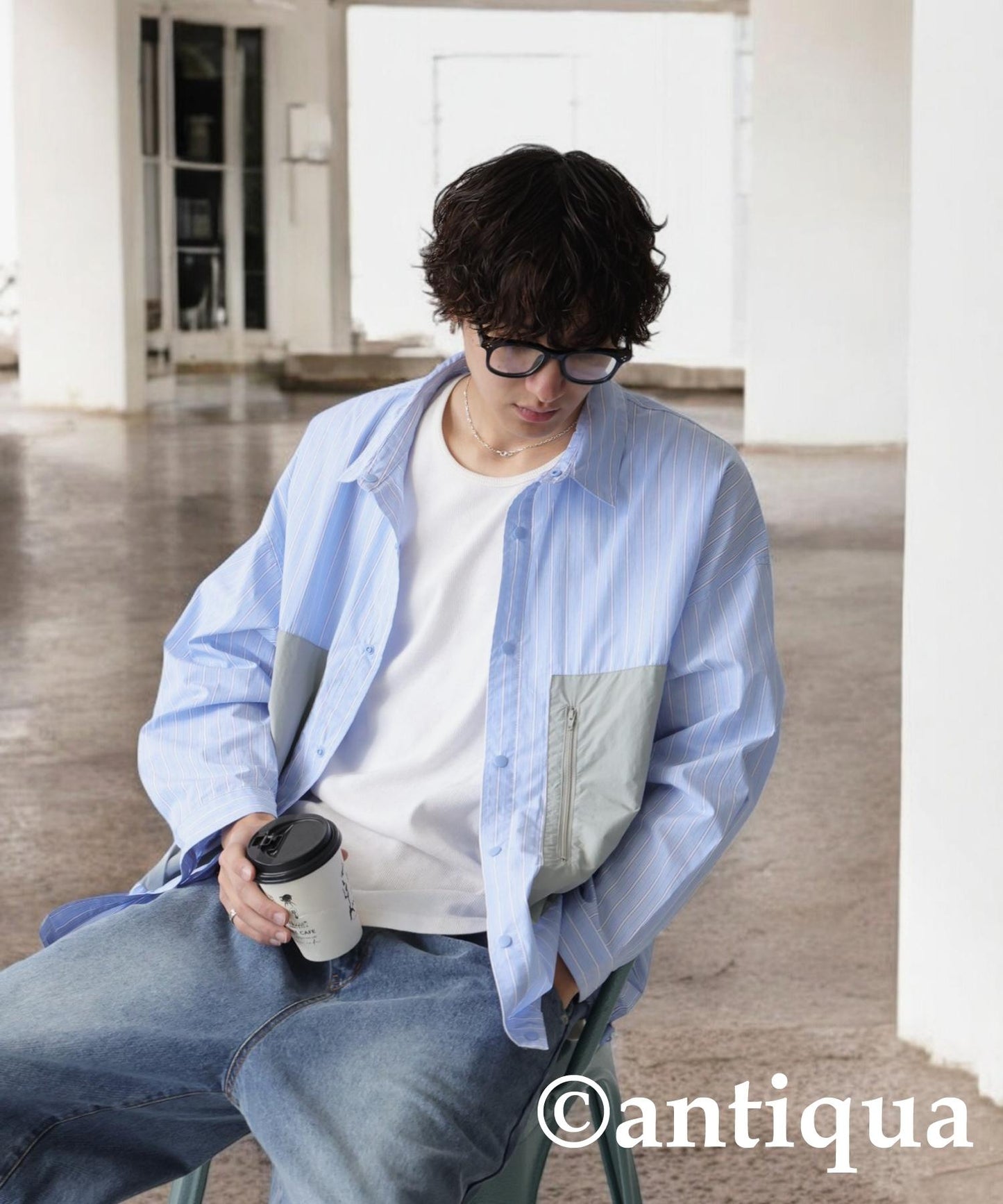 Men's Striped Work Shirt